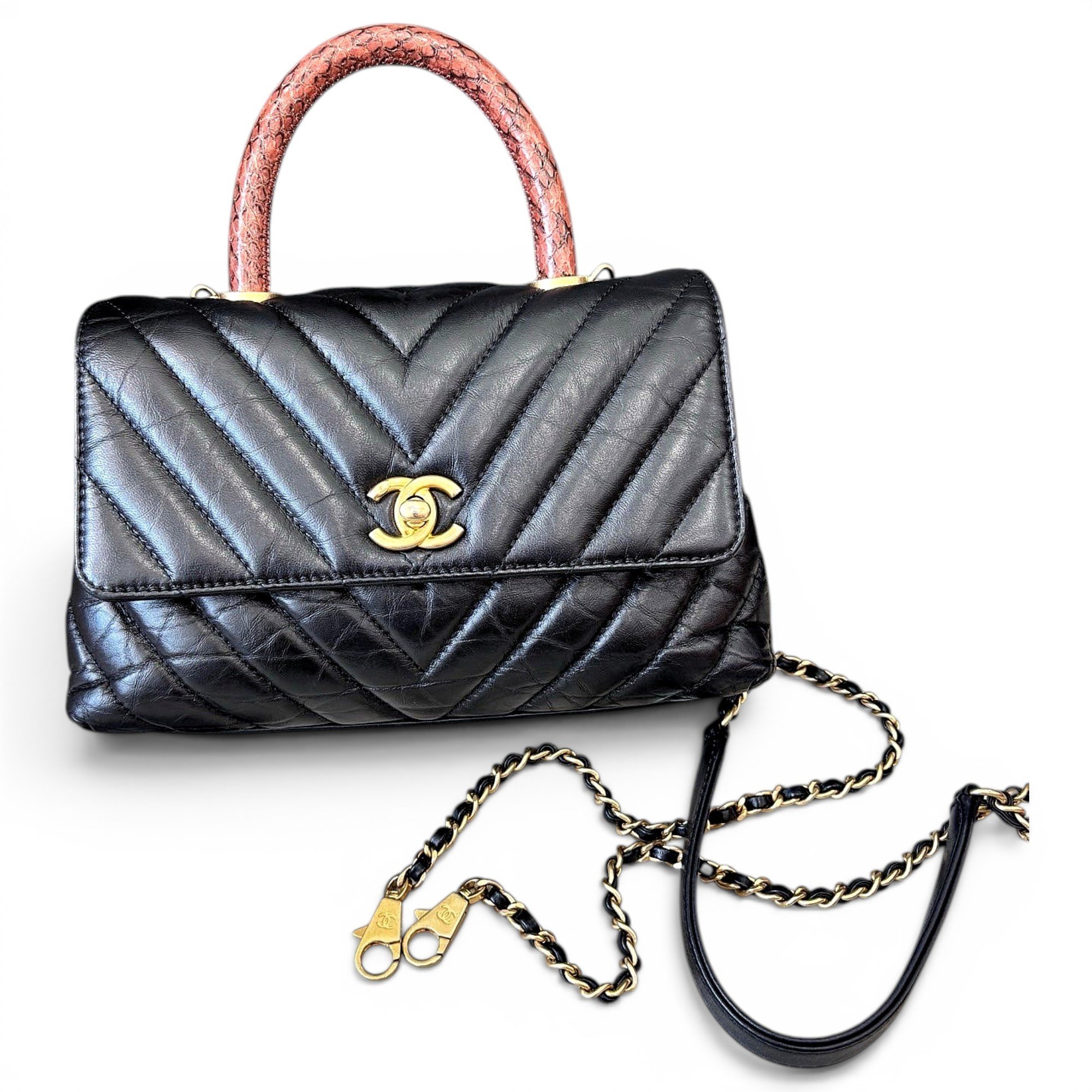 Coco Handle leather handbag