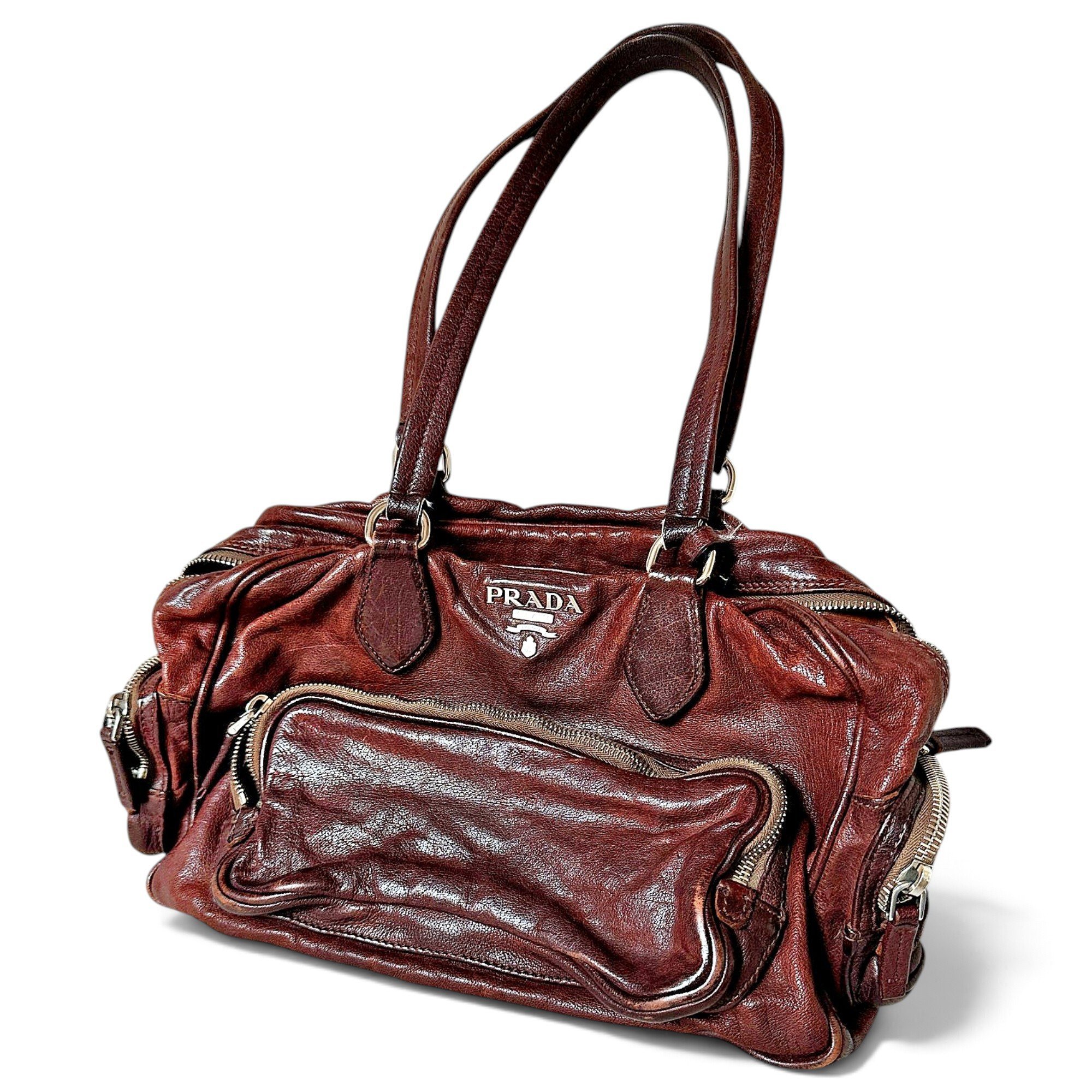 Leather bowling bag