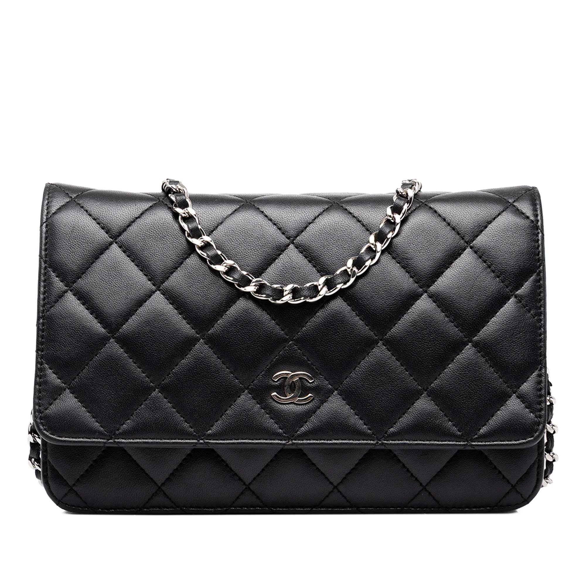 Wallet On Chain leather handbag