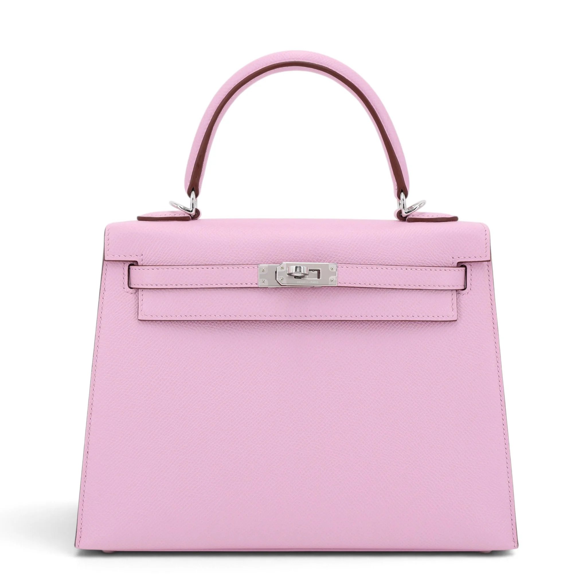 Brand New ( Rank N ) HERMÈS Kelly 25 Sellier Mauve Sylvestre (X9) Epsom Palladium hardware G (2026)