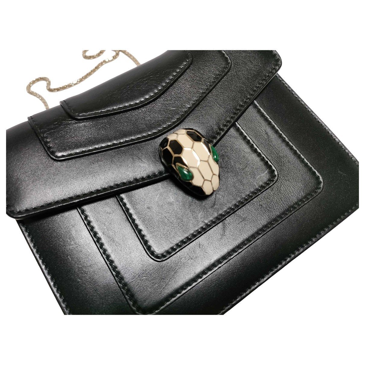 Serpenti leather handbag