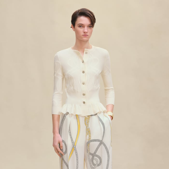 Blanc Naturel "Palefroi Remix" Light Half-length Sleeves Cardigan