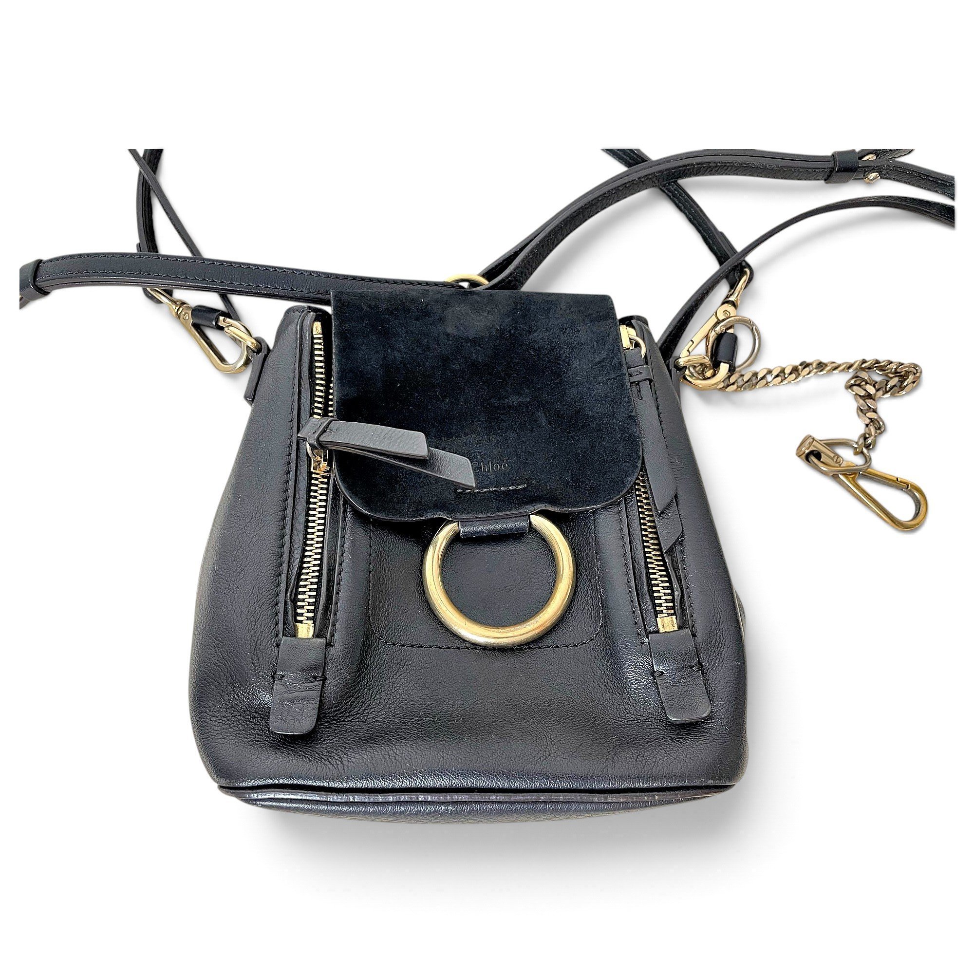 Leather backpack