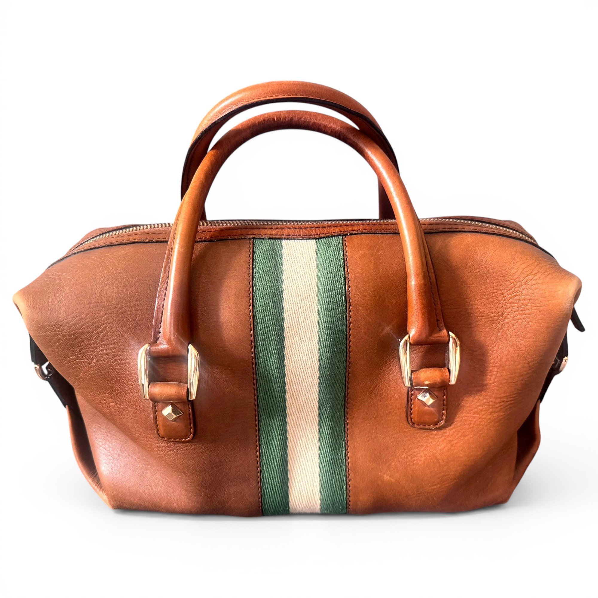 Leather bowling bag