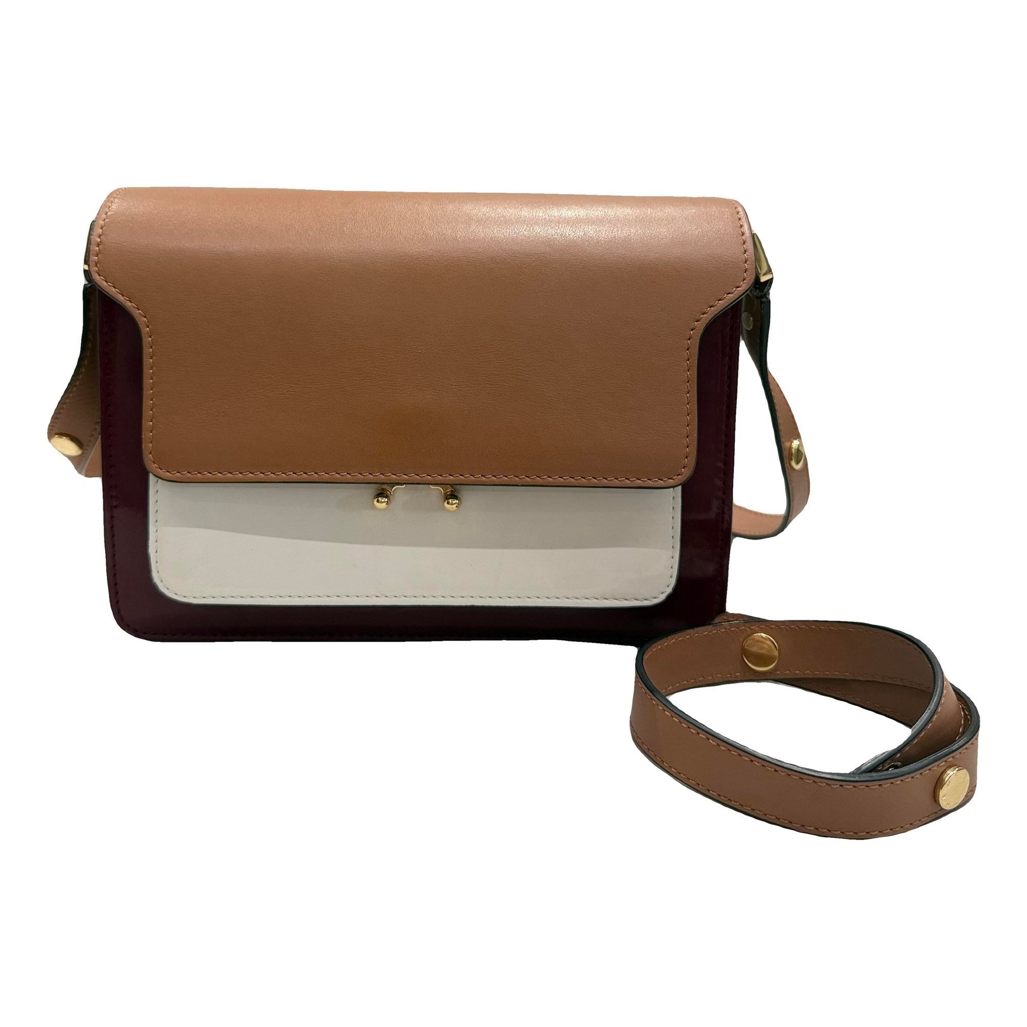 Trunk leather handbag