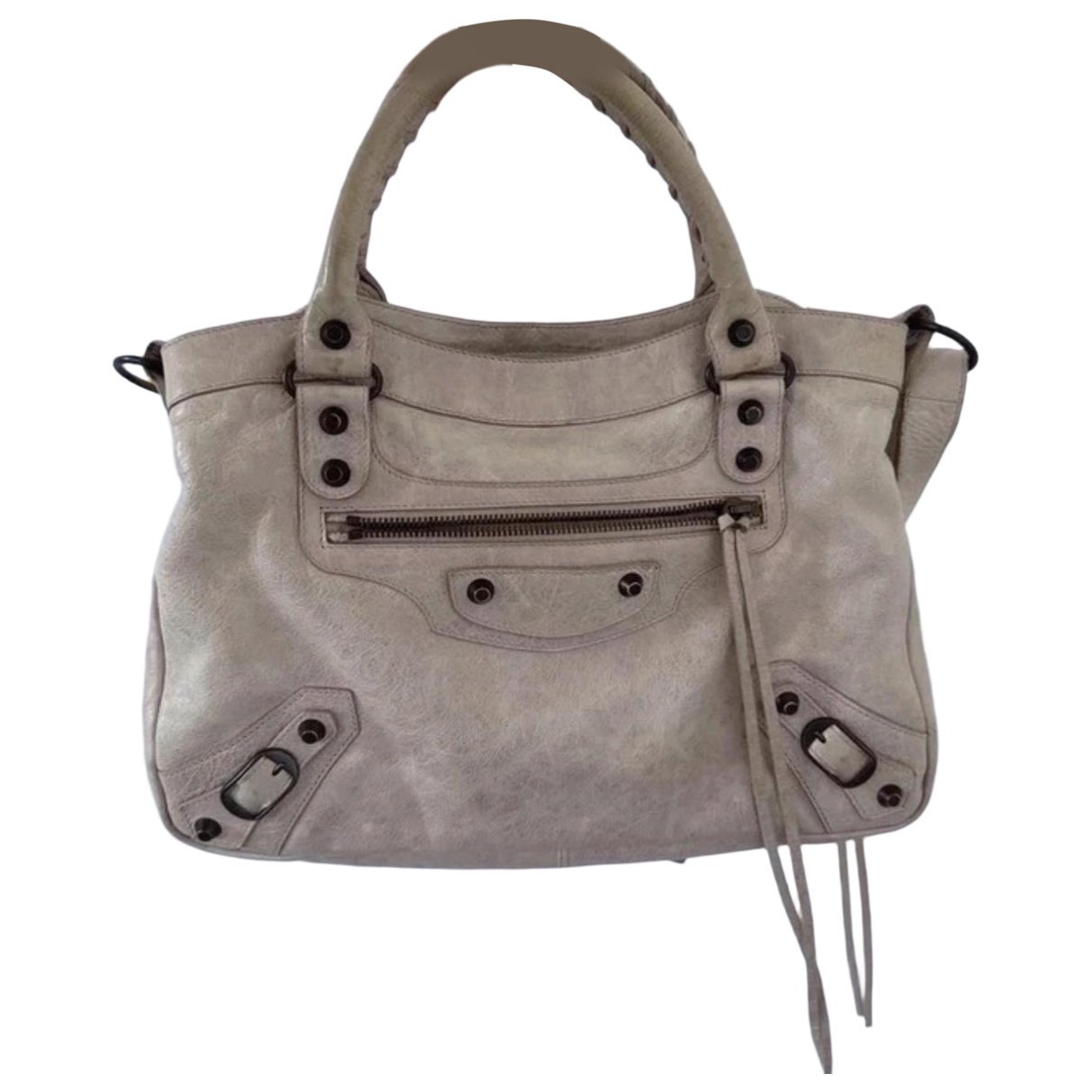 First leather handbag