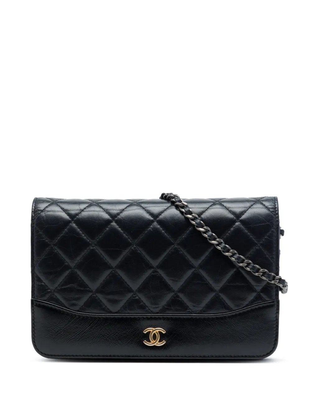 2017-2018 Quilted Aged Calfskin Gabrielle Wallet On Chain crossbody bag