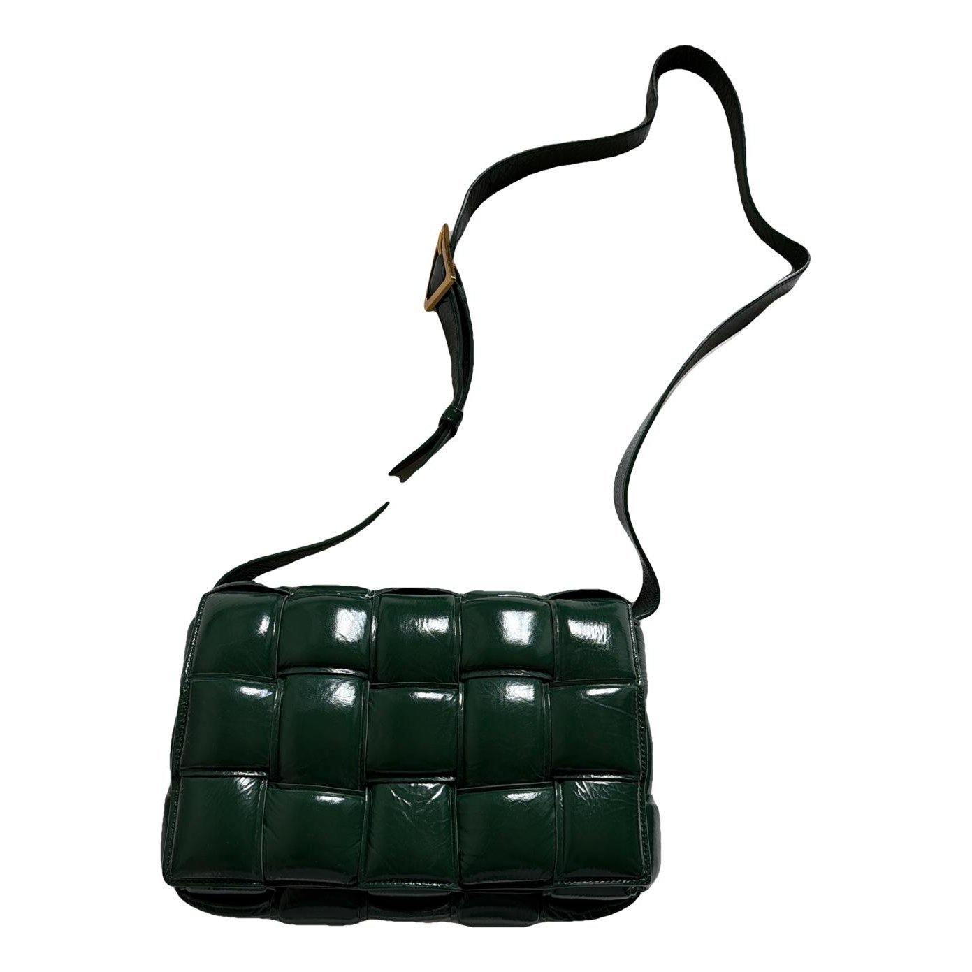 Cassette Padded patent leather crossbody bag