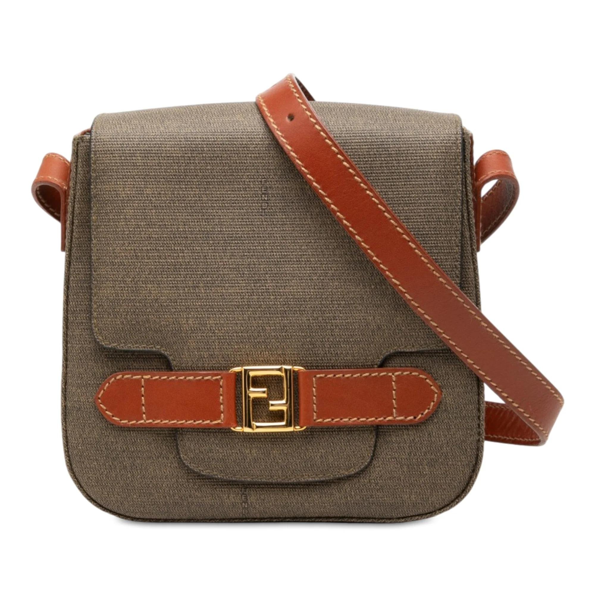 FF leather crossbody bag