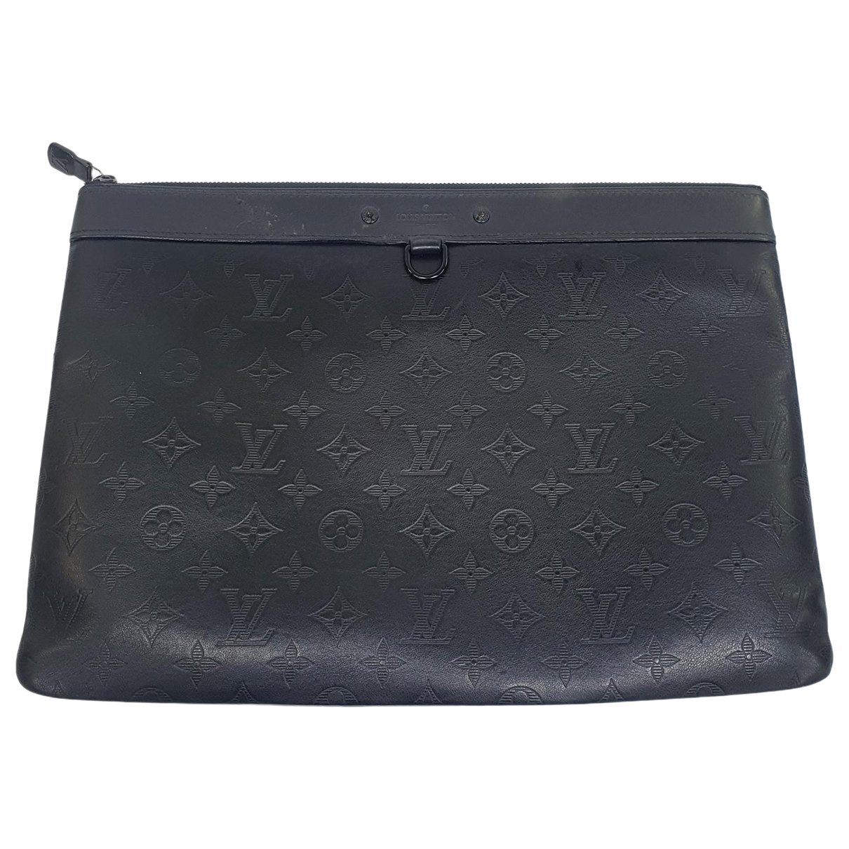 Leather clutch bag