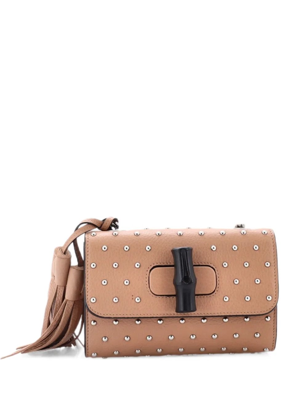 Miss Bamboo Studded Leather Small shoulder bag