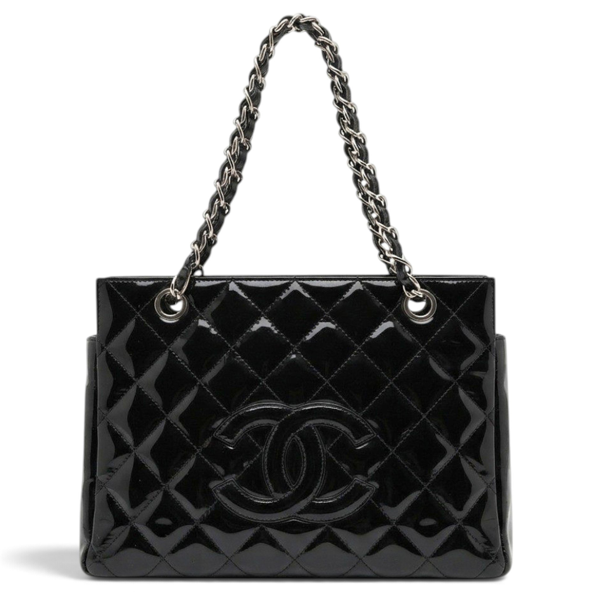 Patent leather handbag