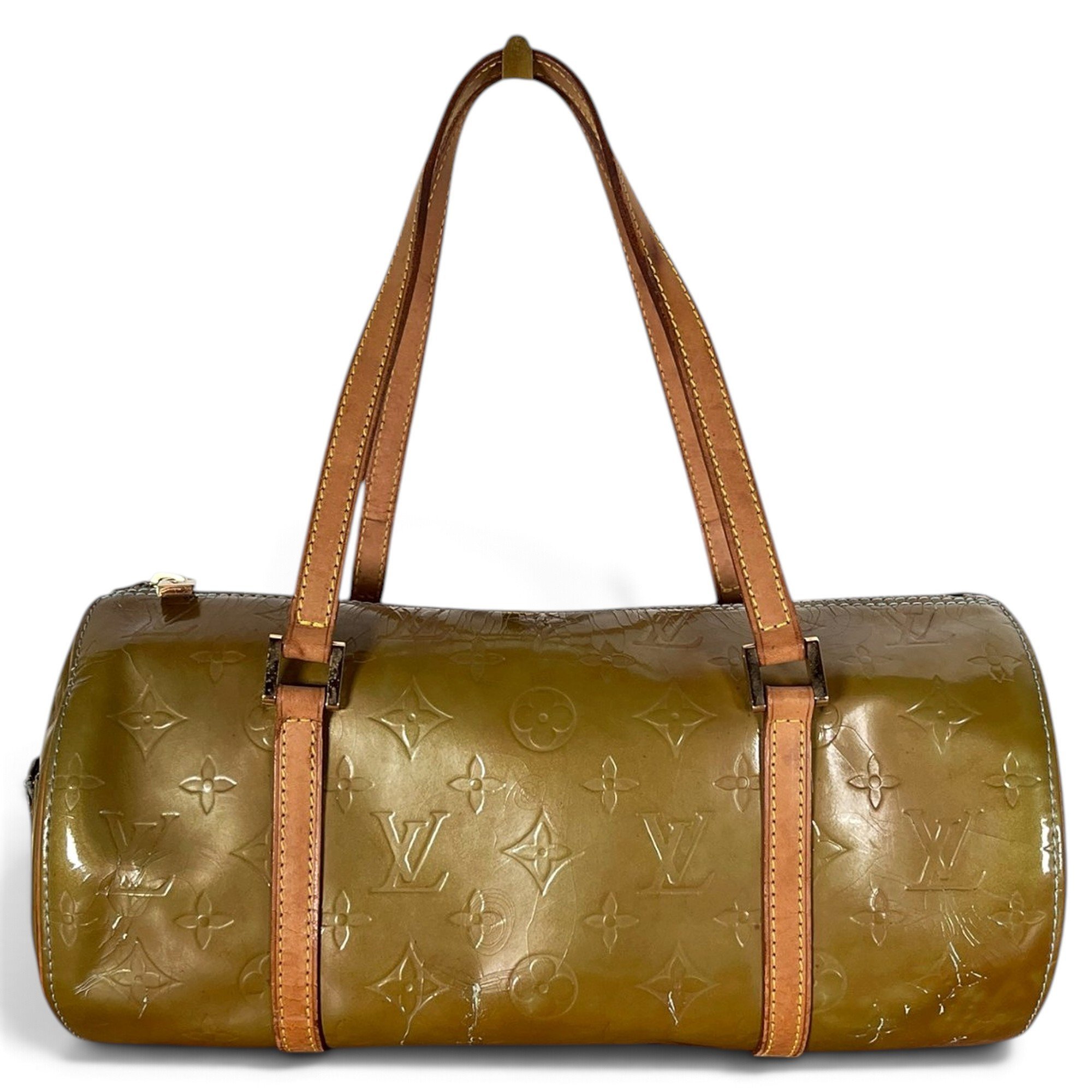 Papillon patent leather handbag