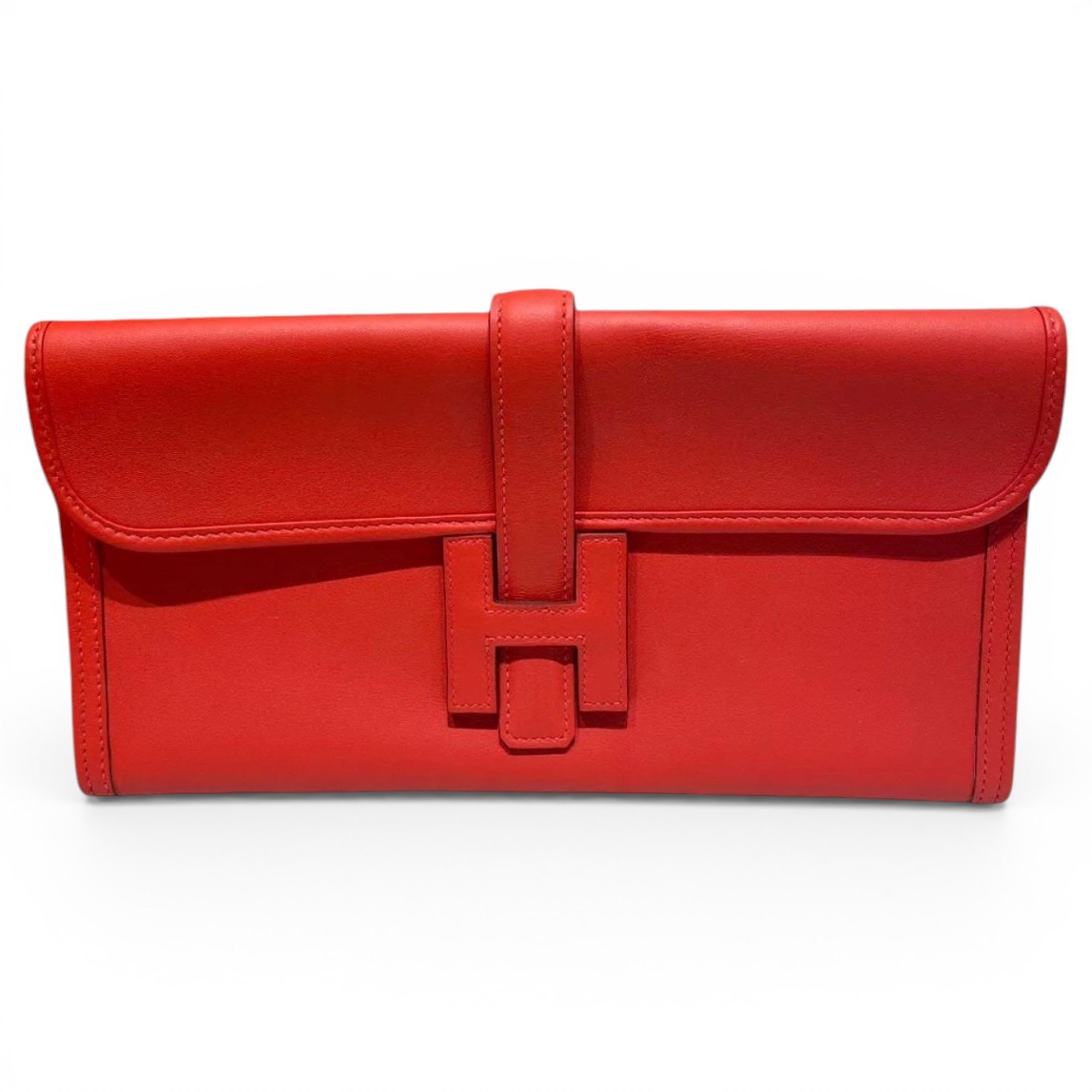 Jige leather clutch bag