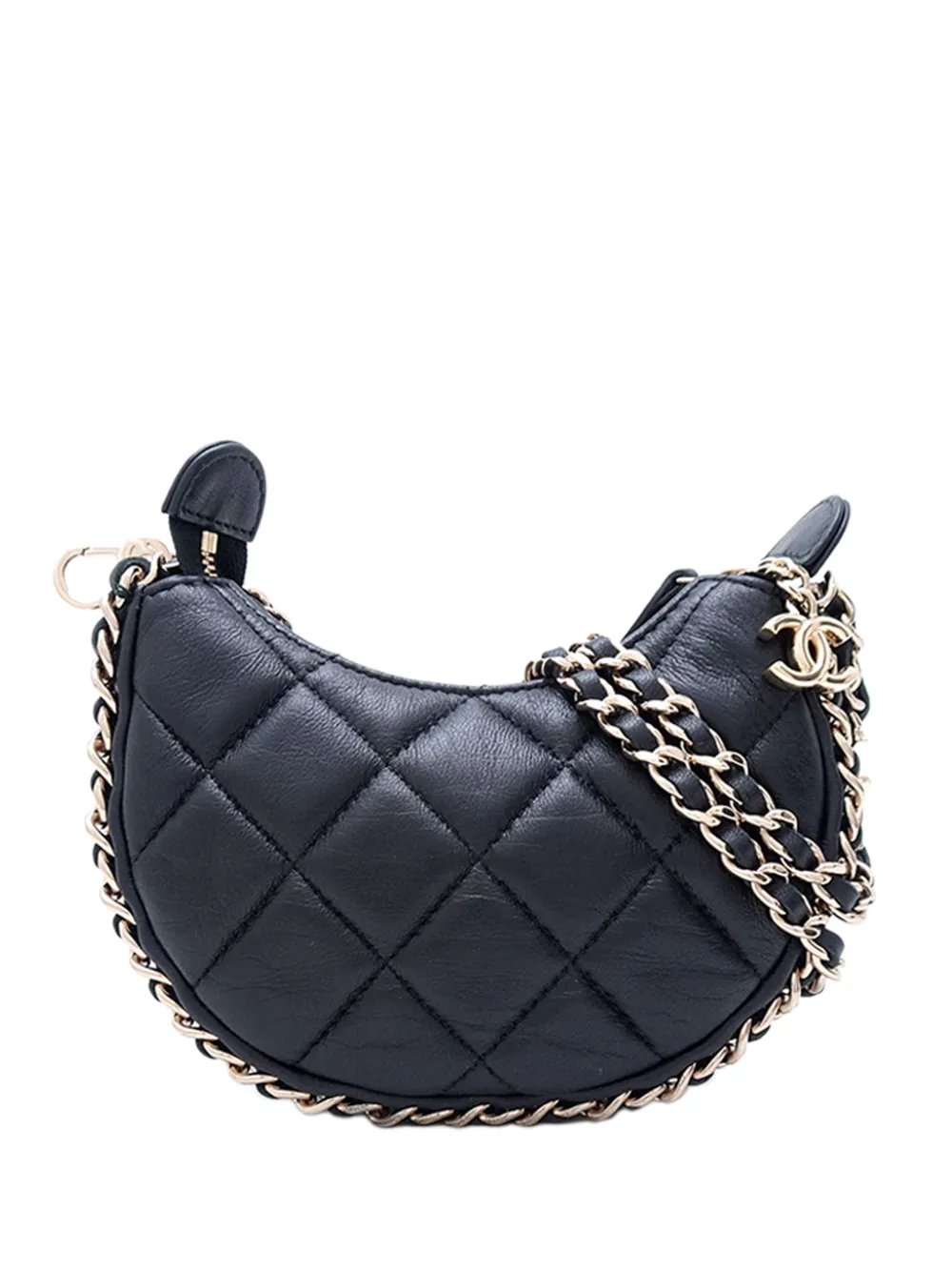 2021-2026 Mini Quilted Lambskin Chain Around Hook Hobo crossbody bag