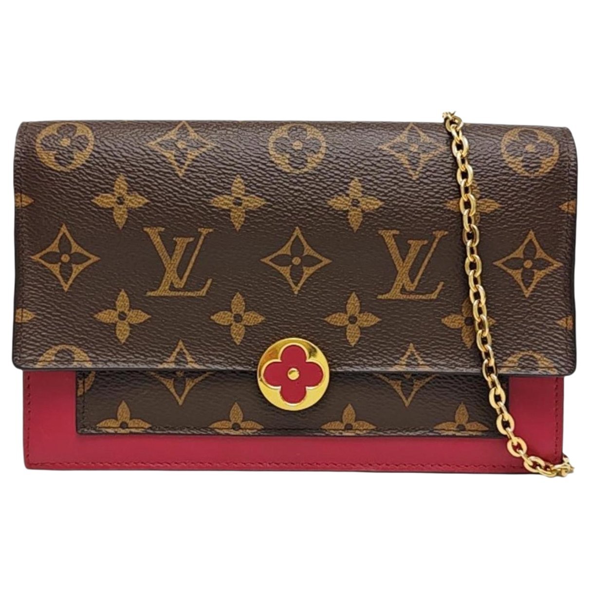 Chaîne Flore leather crossbody bag