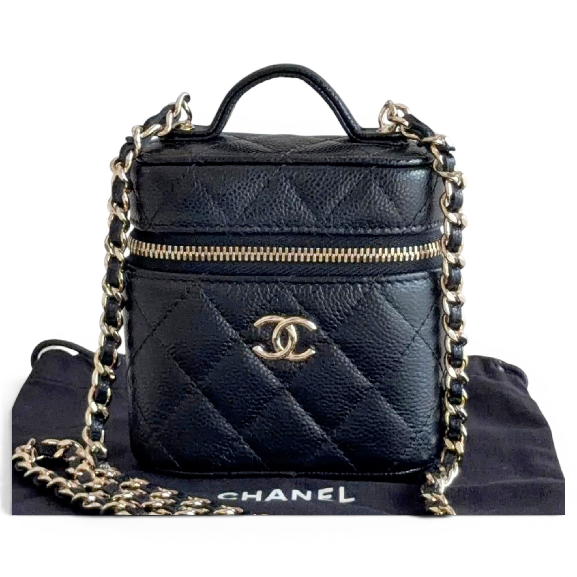Vanity leather handbag