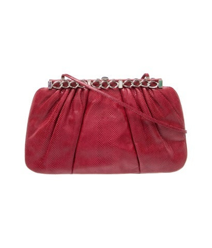 Judith Leiber Leiber Embossed Leather Evening Bag