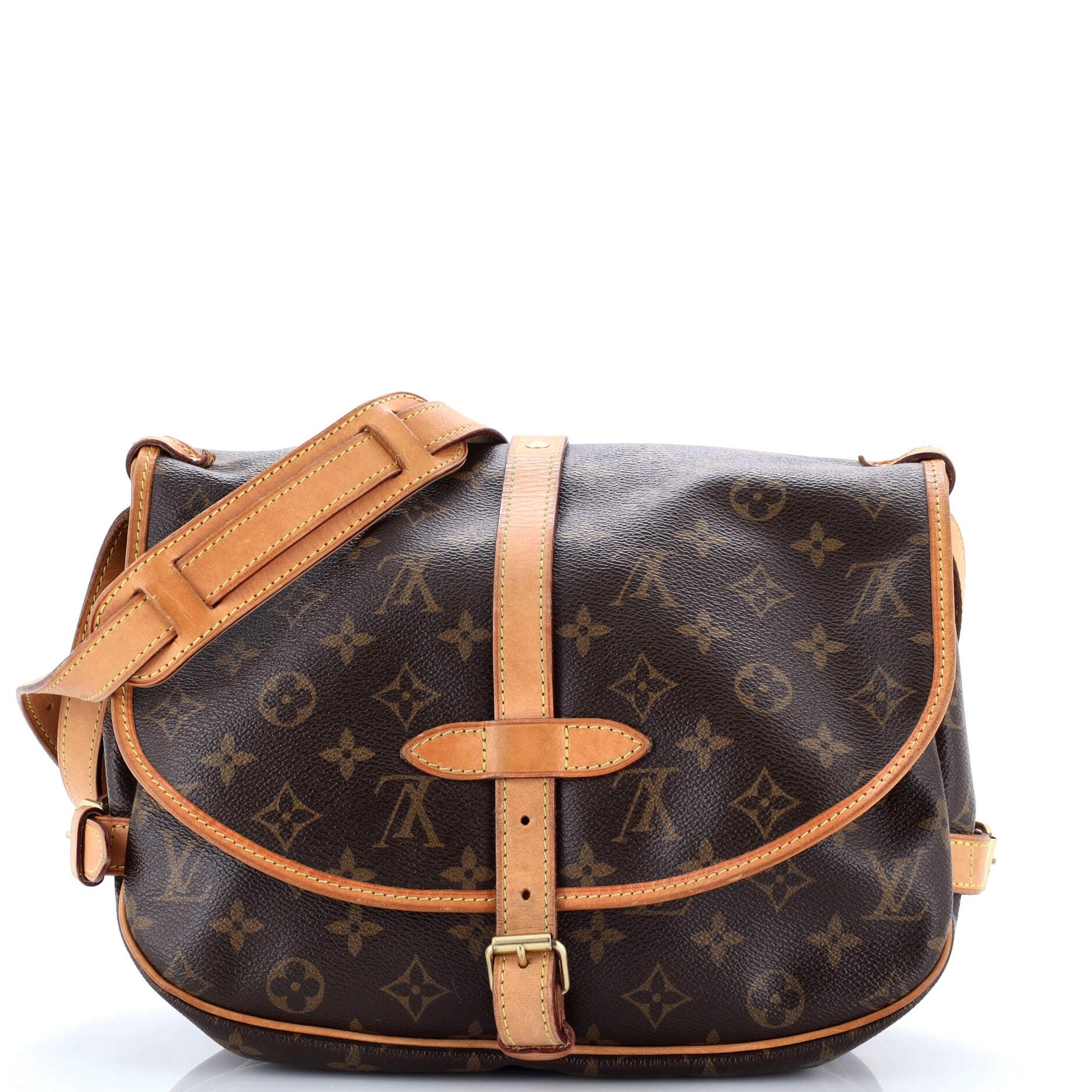Louis Vuitton Saumur Handbag Monogram Canvas 30