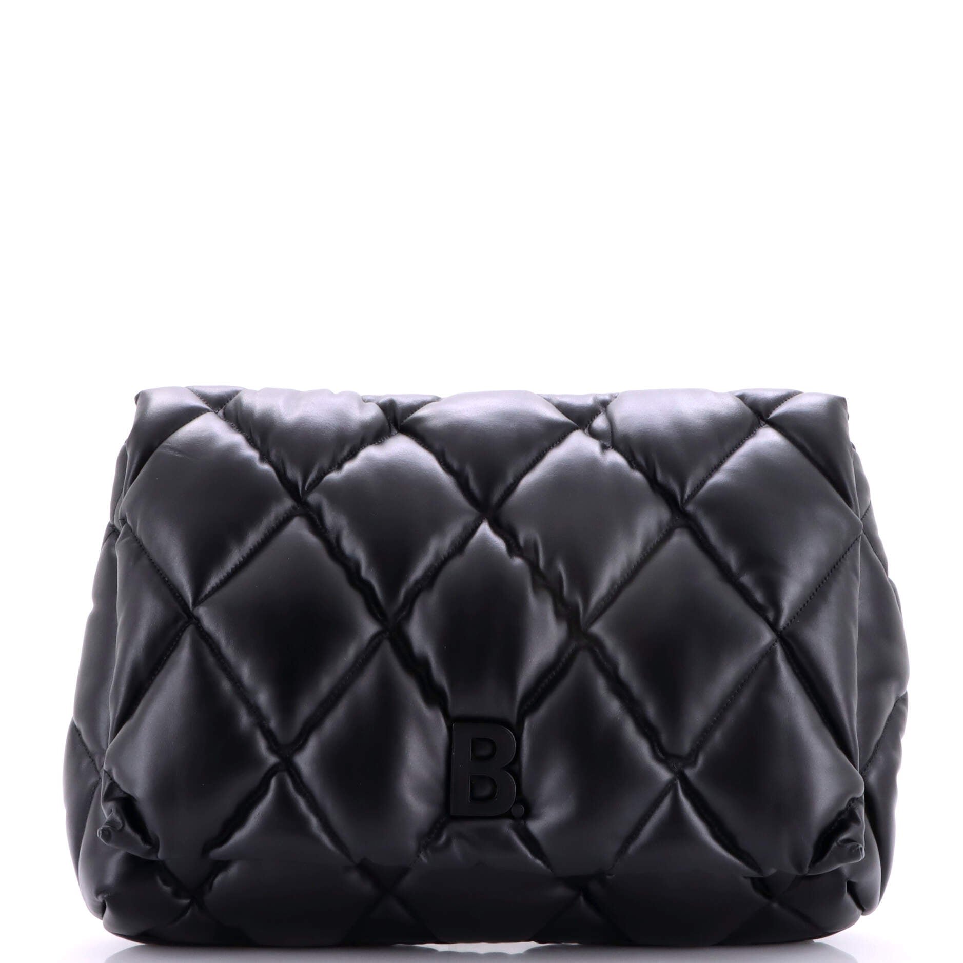 Touch Clutch Quilted Puffy Leather Large