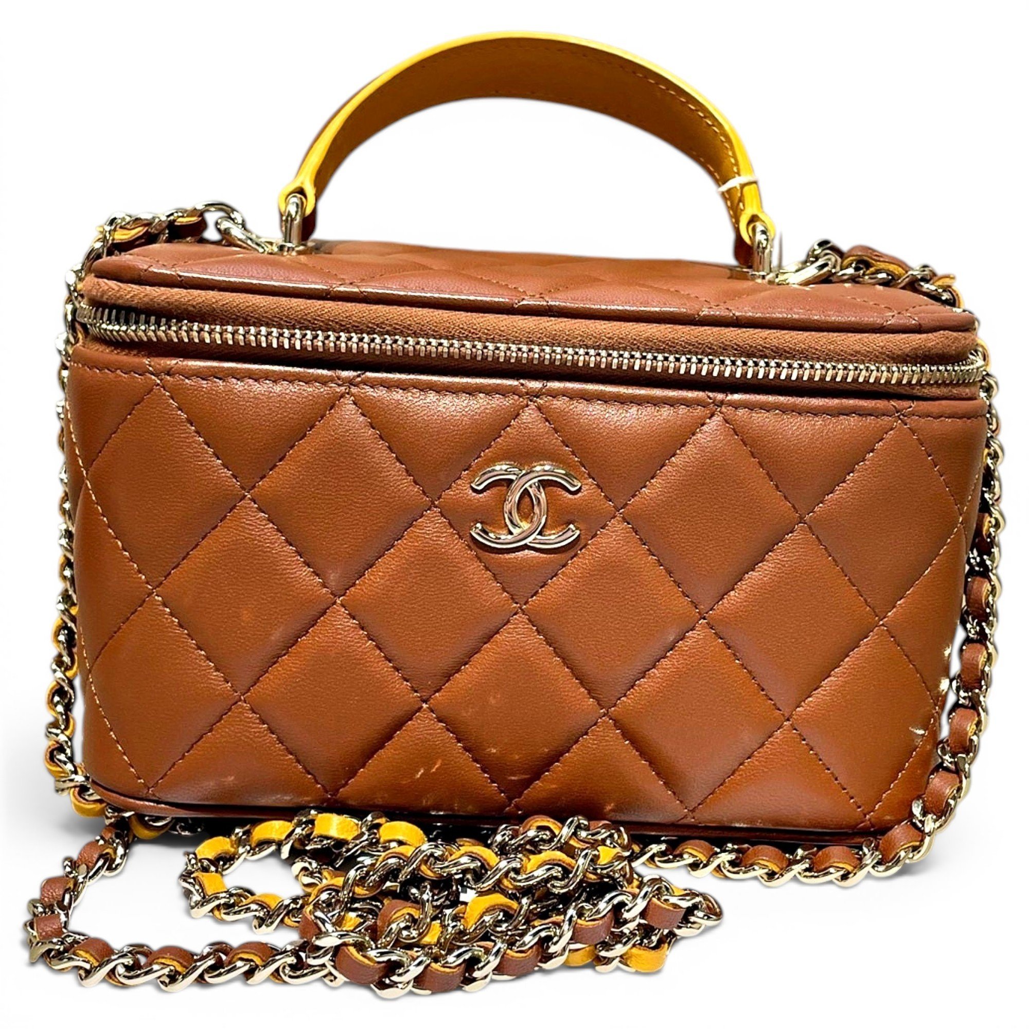 Vanity leather handbag