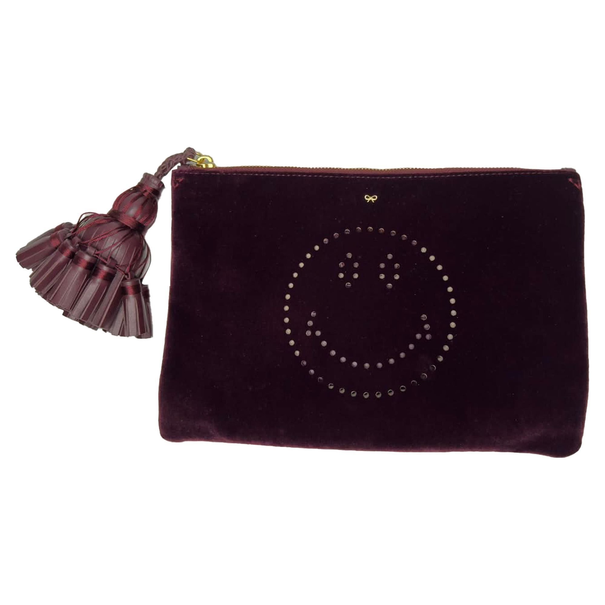 Velvet clutch bag