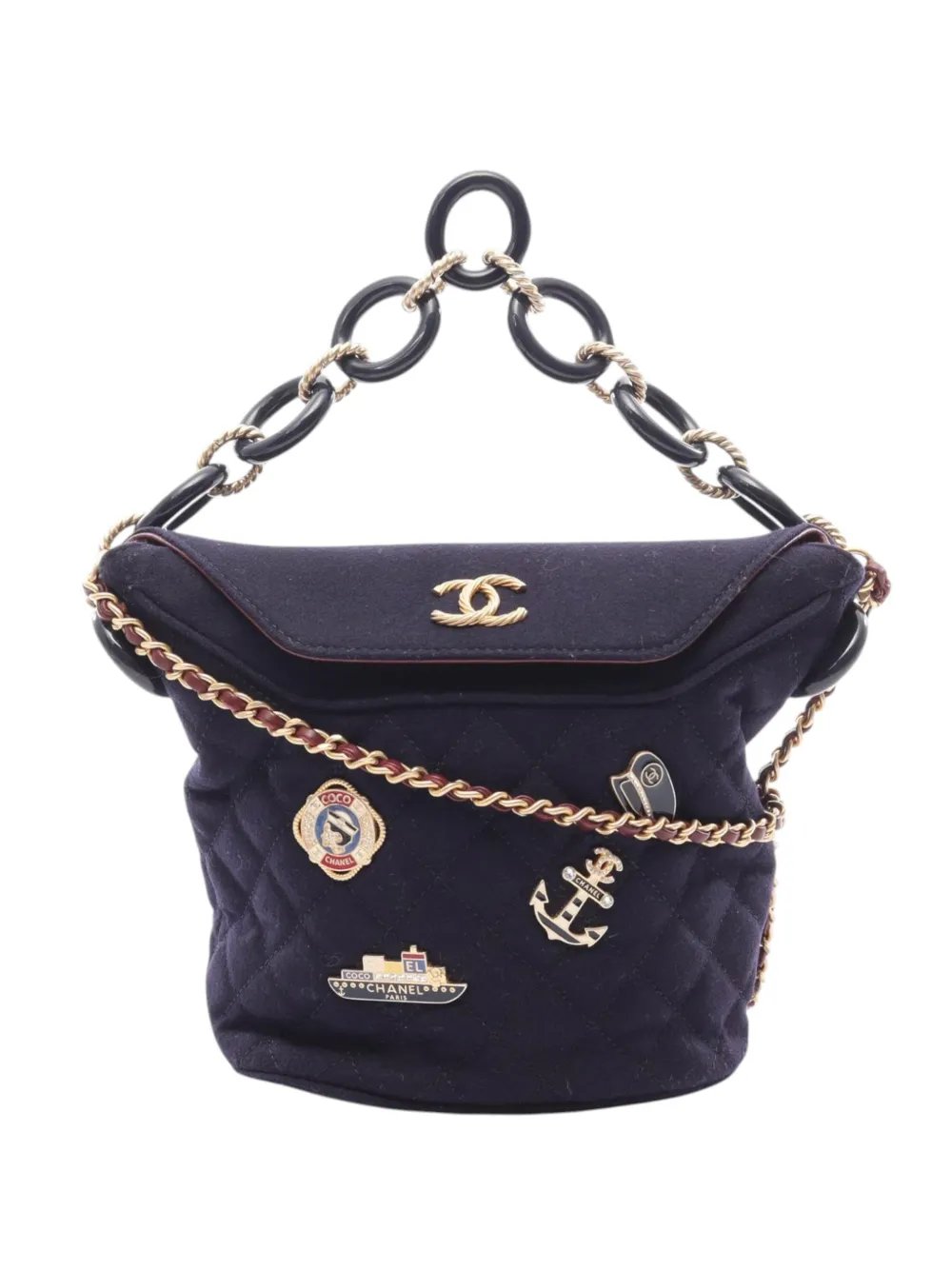 2018-2019 Paris-Hamburg Charms Wool bucket bag