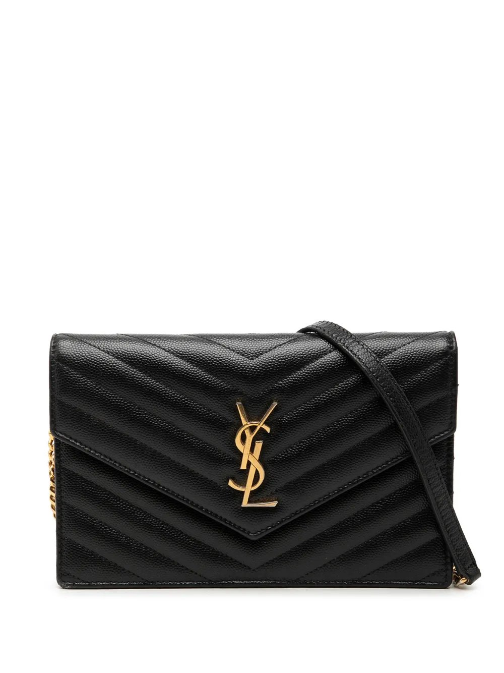 2017 Grain De Poudre Chevron Cassandre Envelope Chain Wallet crossbody bag
