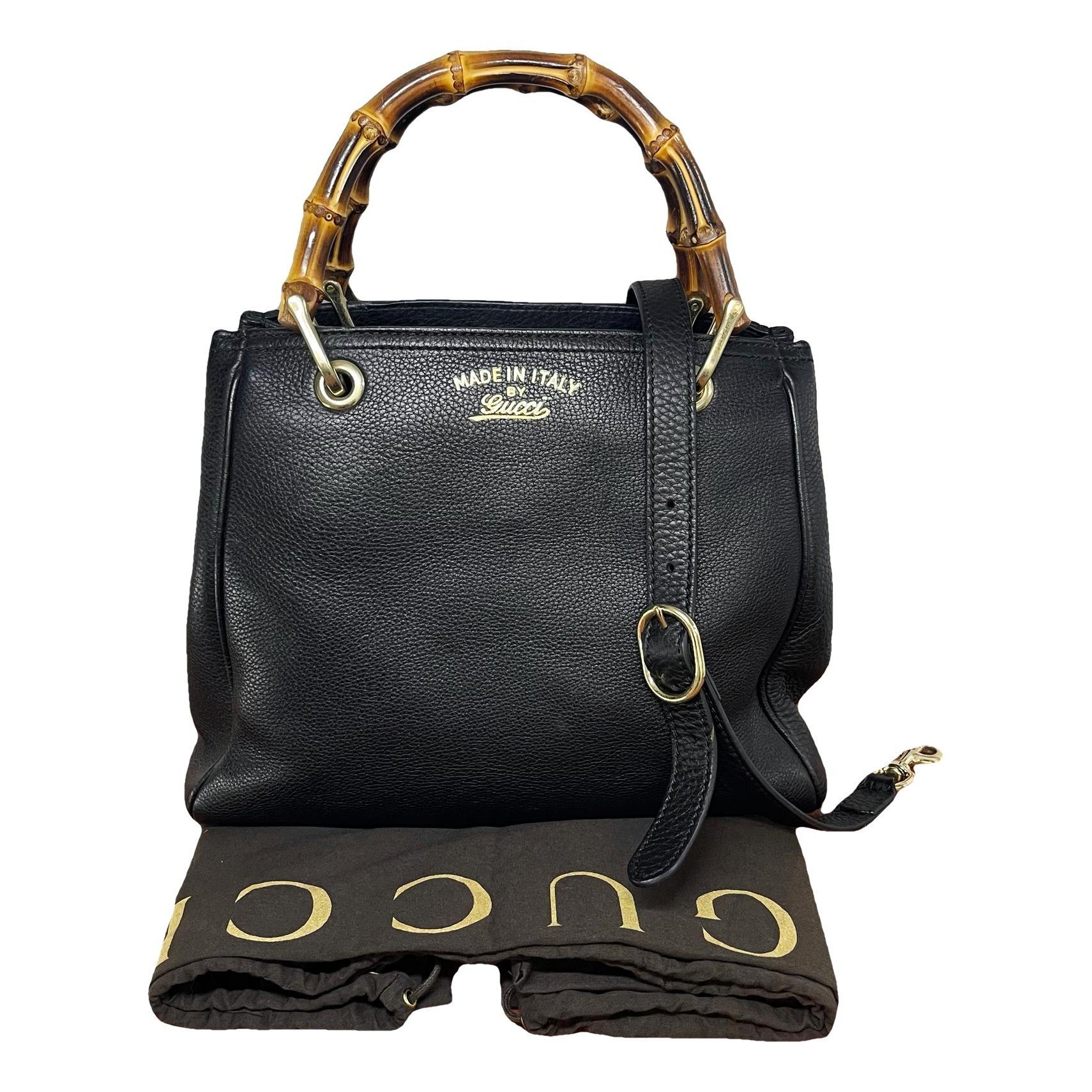 Bamboo leather handbag