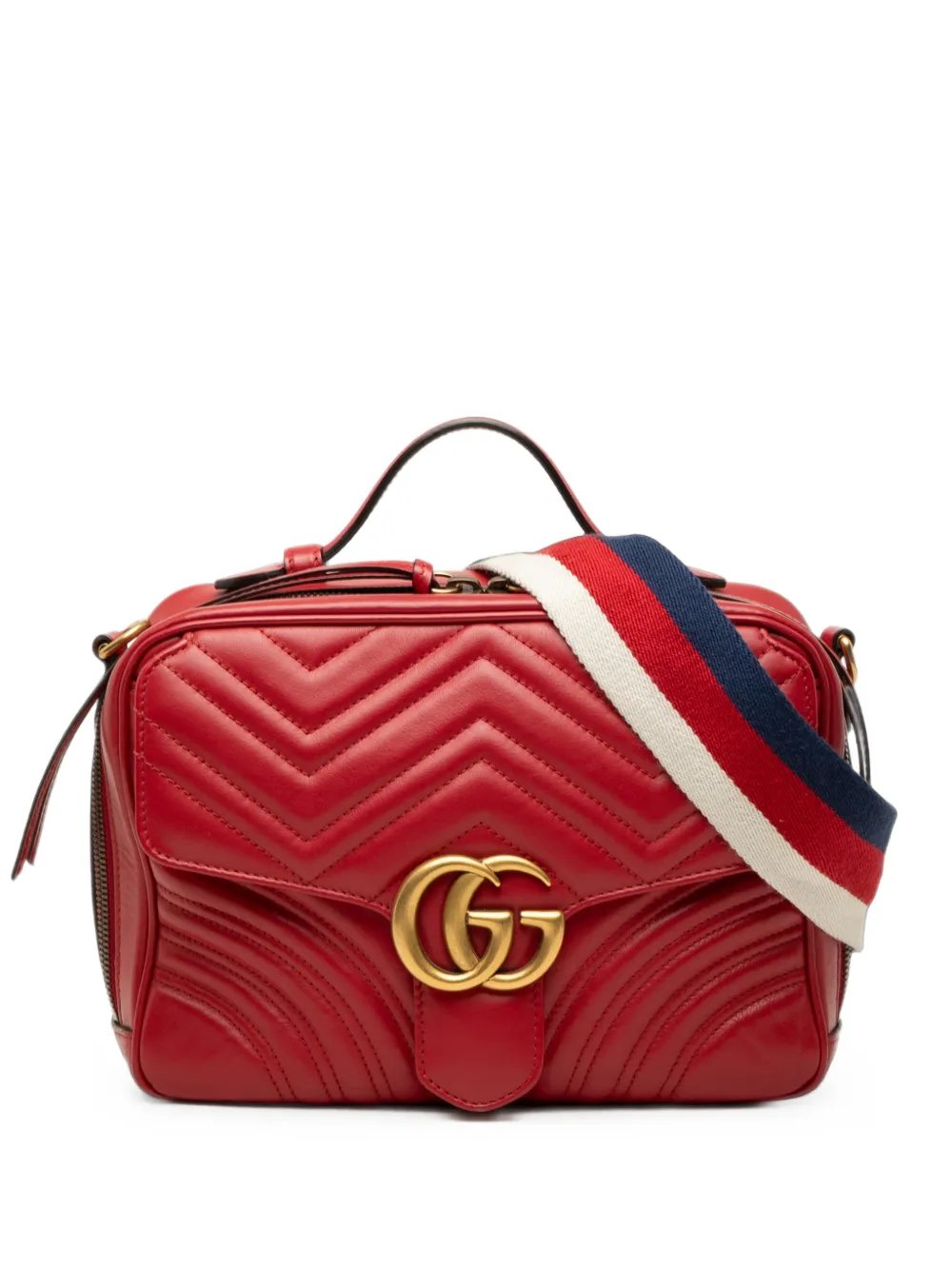 2016-2026 Small GG Marmont Matelasse Leather Top Handle satchel