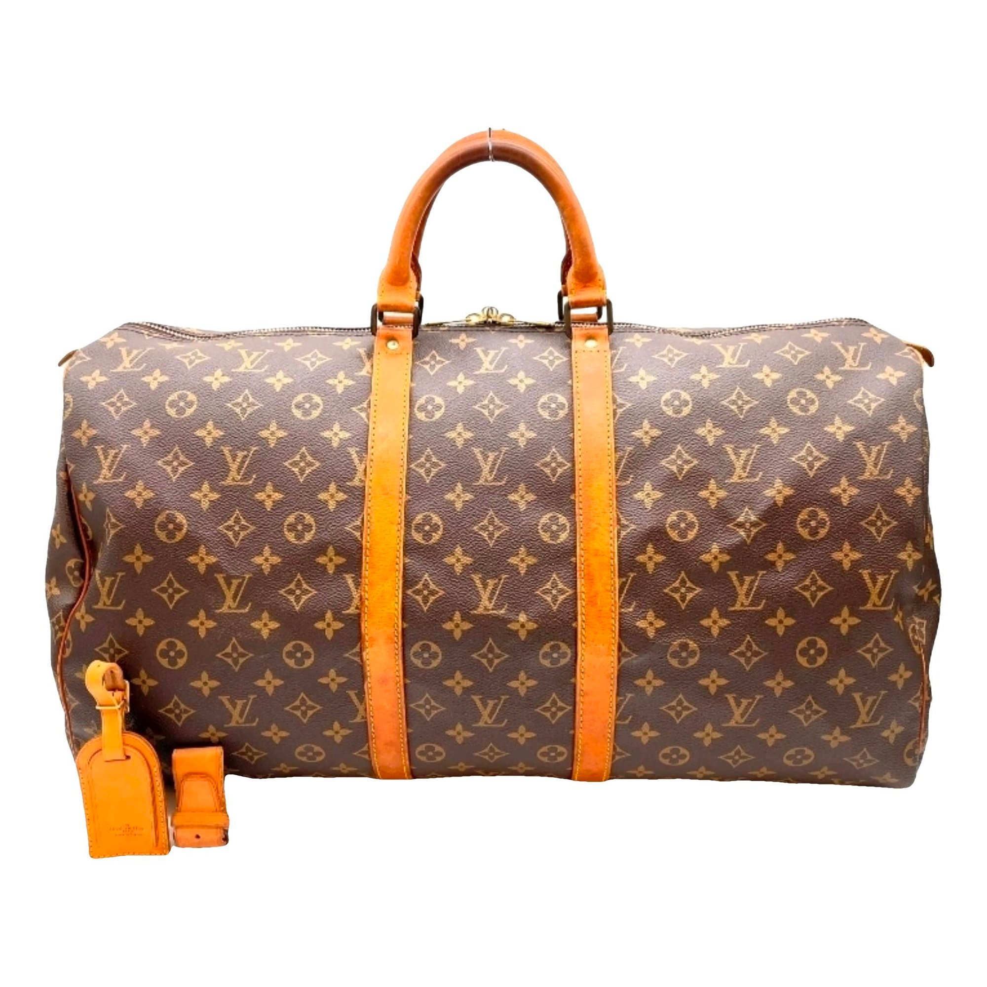 Keepall leather travel bag