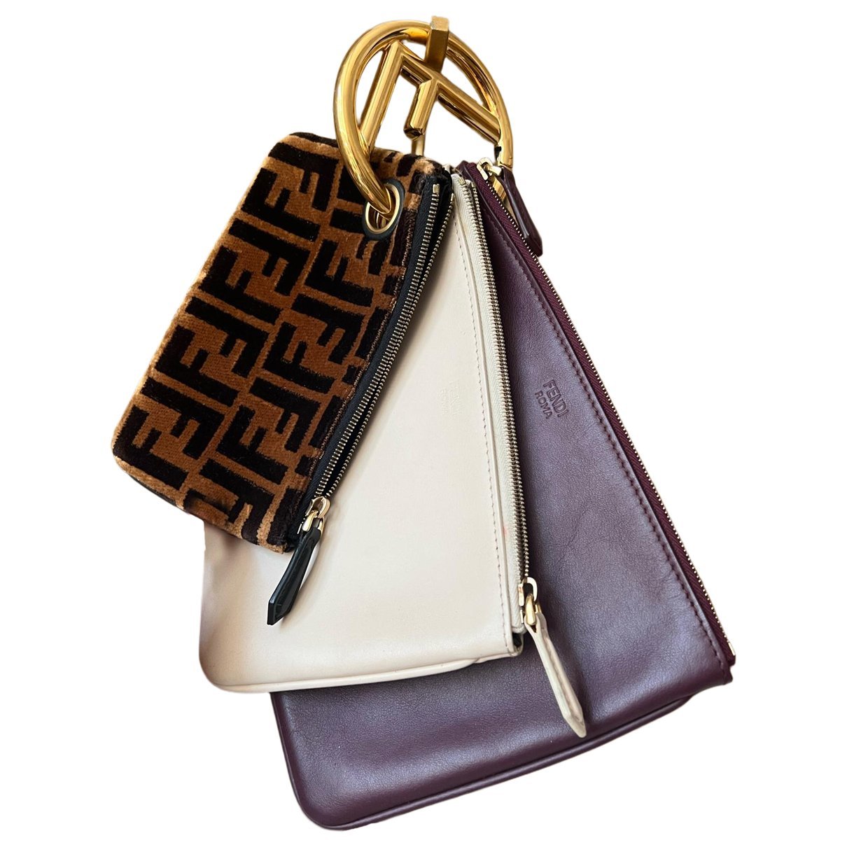 Triplette leather clutch bag