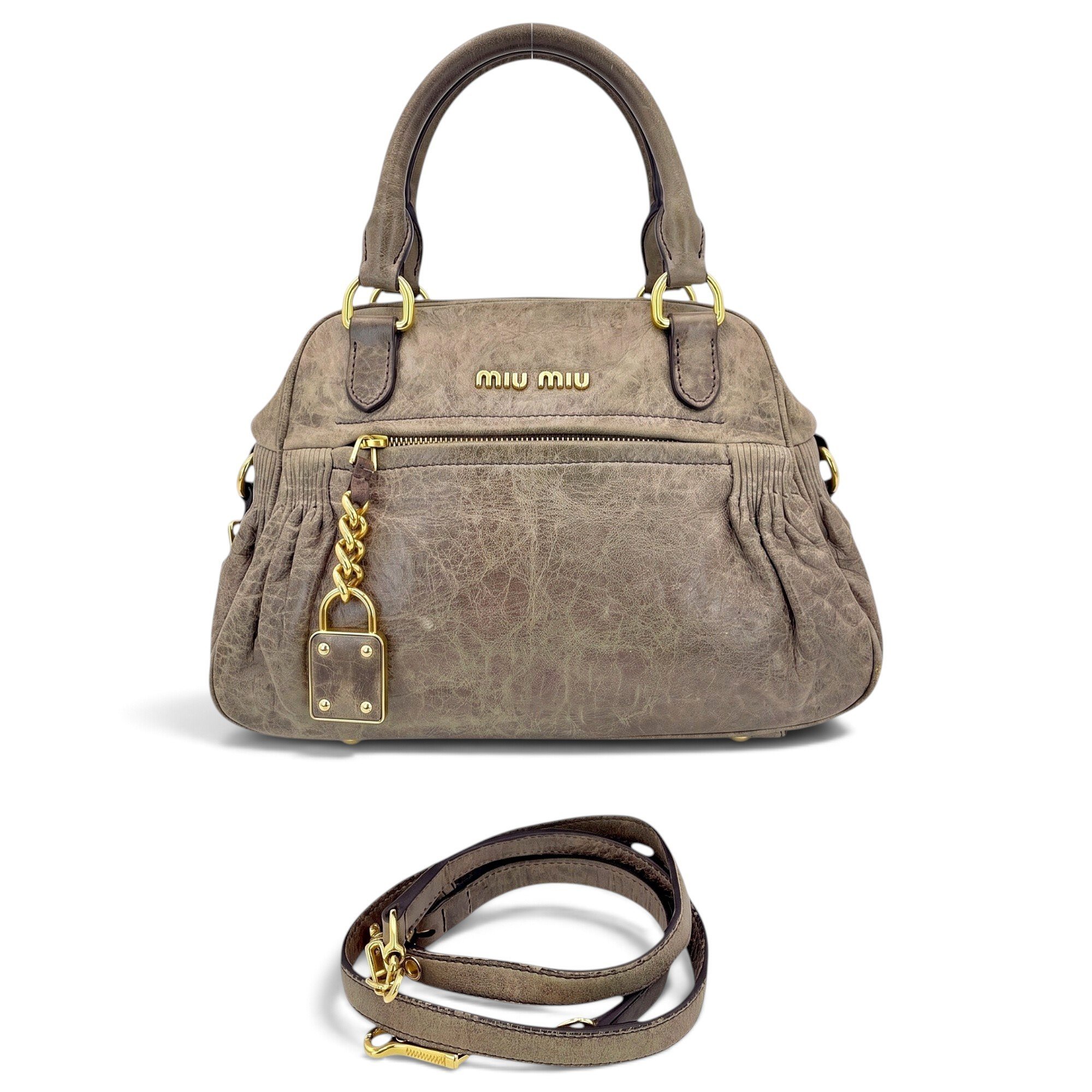 Bow bag leather handbag