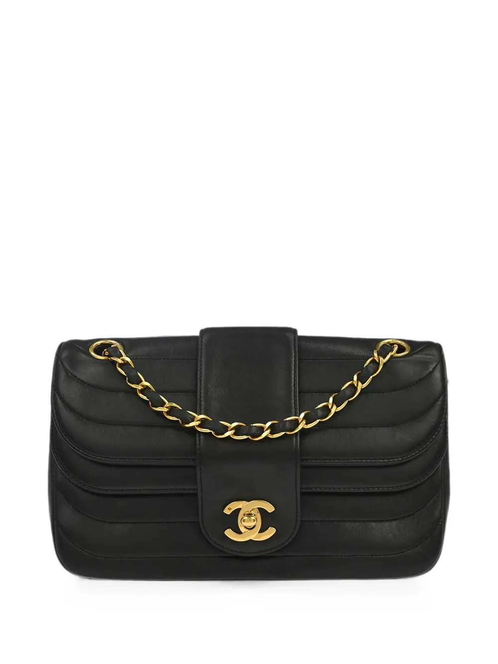 1992 small Horizontal Stitch Double Flap shoulder bag