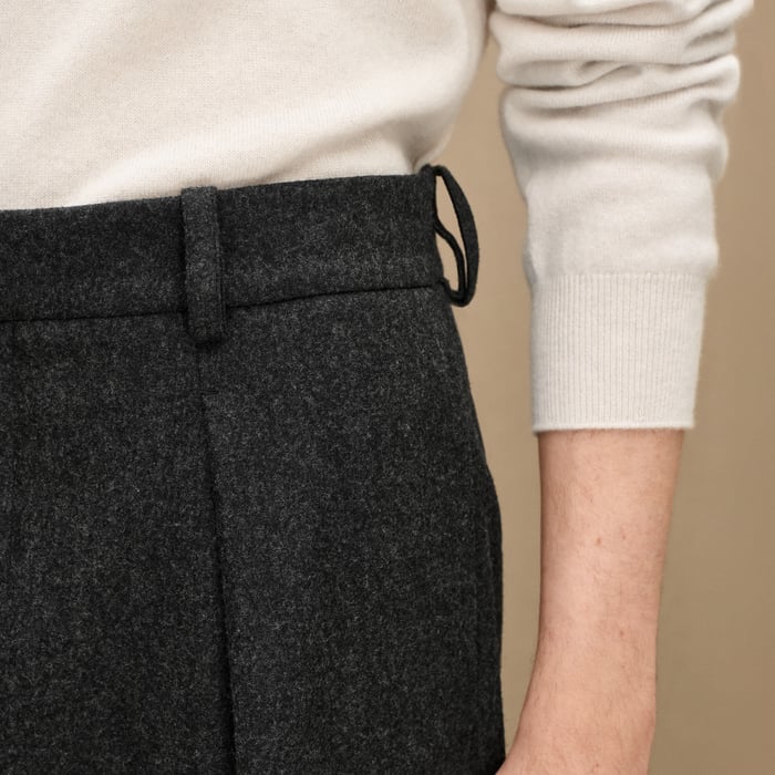 Anthracite Pleated Malte Pants