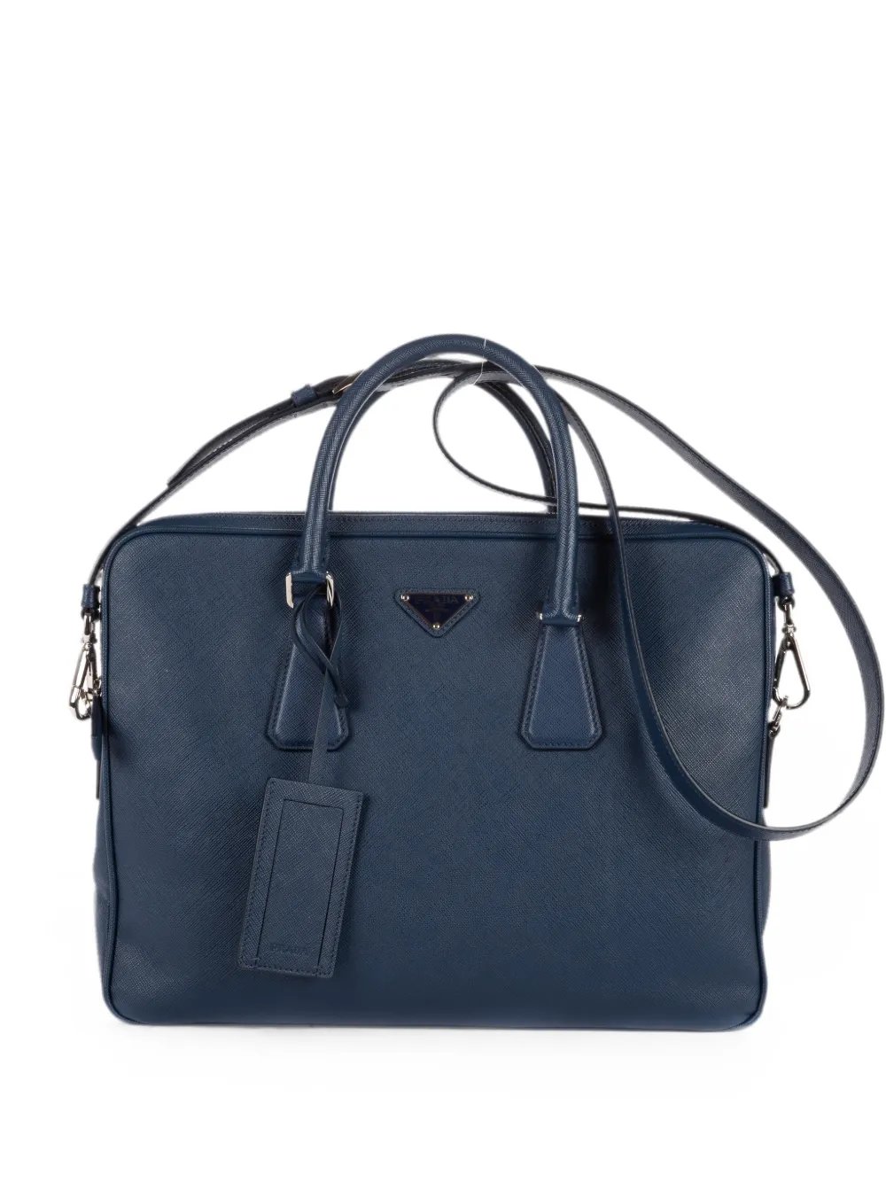 Saffiano-leather briefcase