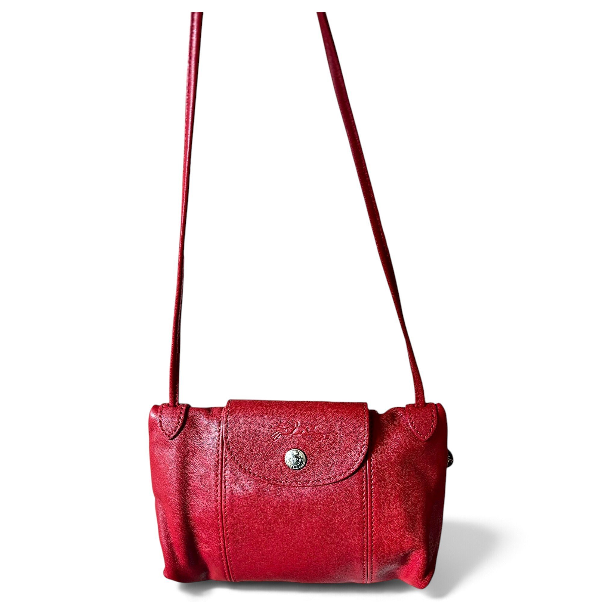 Pliage leather crossbody bag