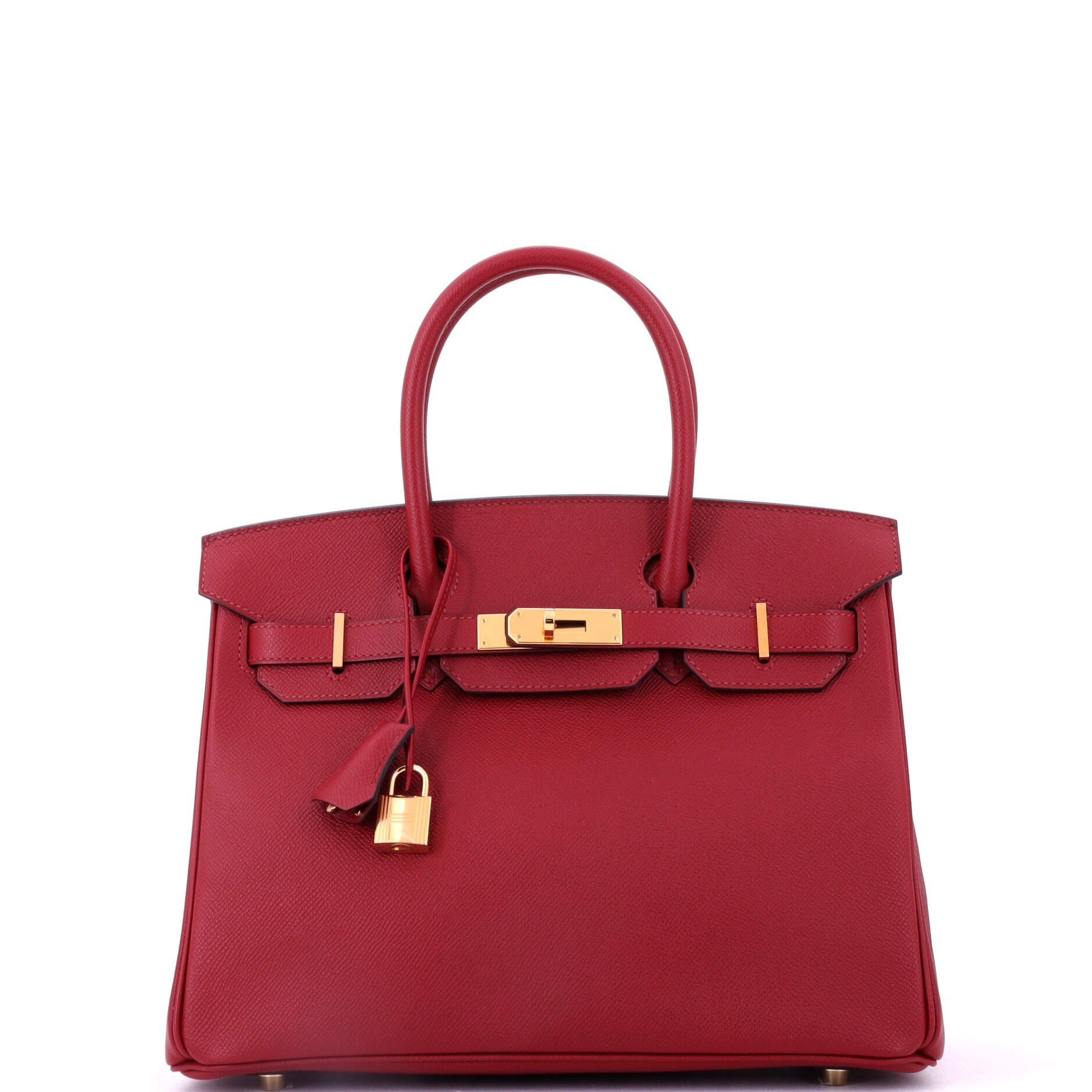 Hermes Birkin Handbag Rouge Grenat Epsom with Gold Hardware 30