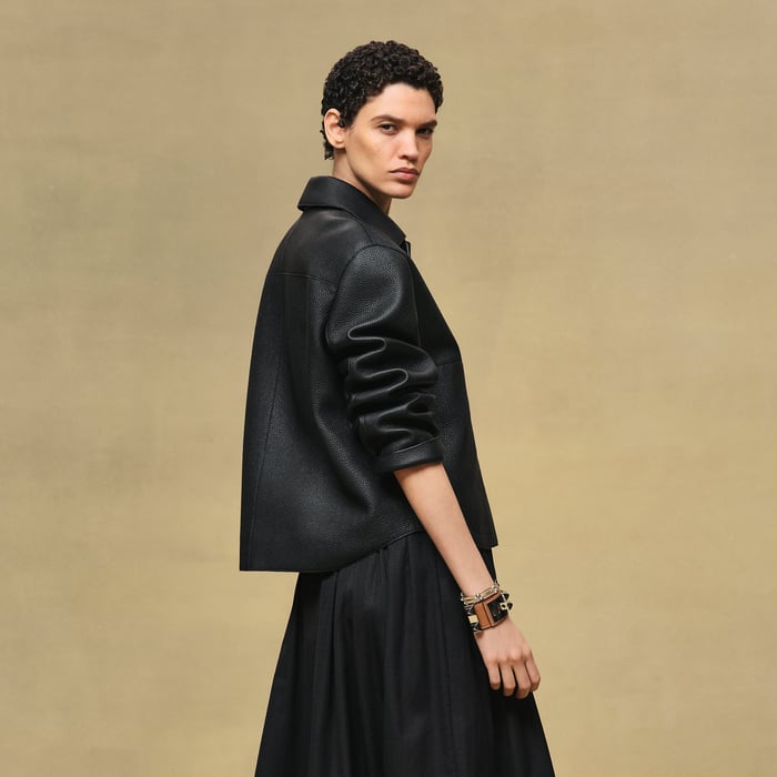 Noir Washed Deerskin Jacket