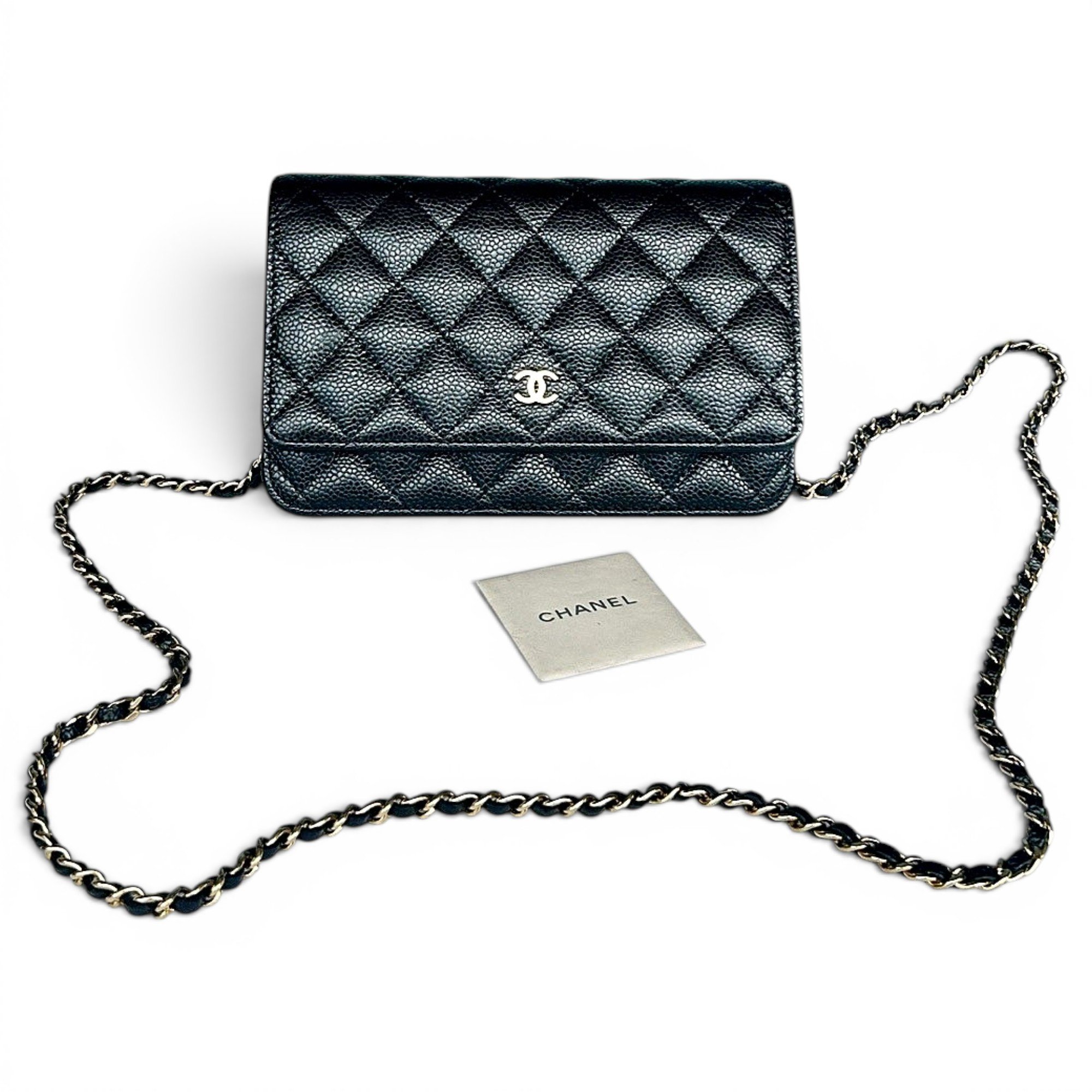 Wallet On Chain leather handbag