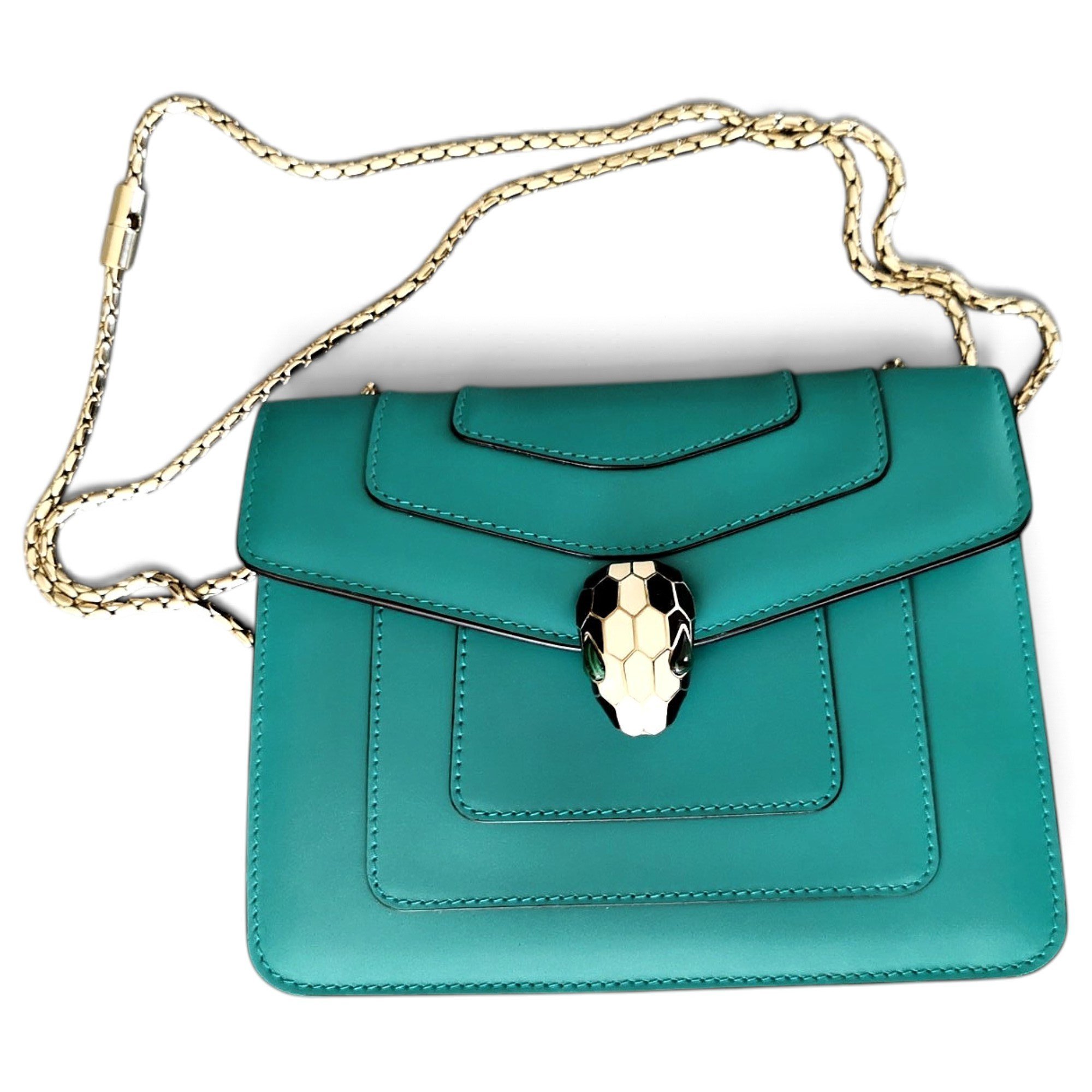 Serpenti leather handbag