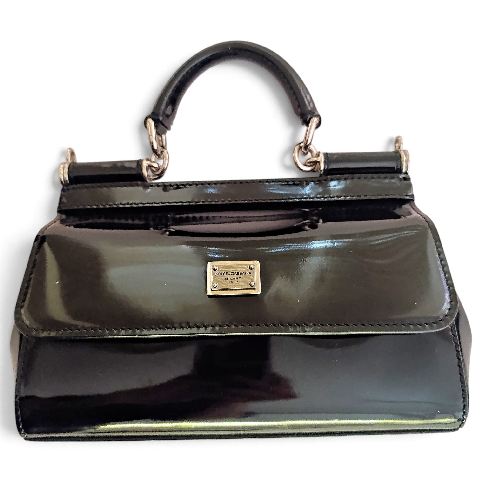 Sicily patent leather handbag