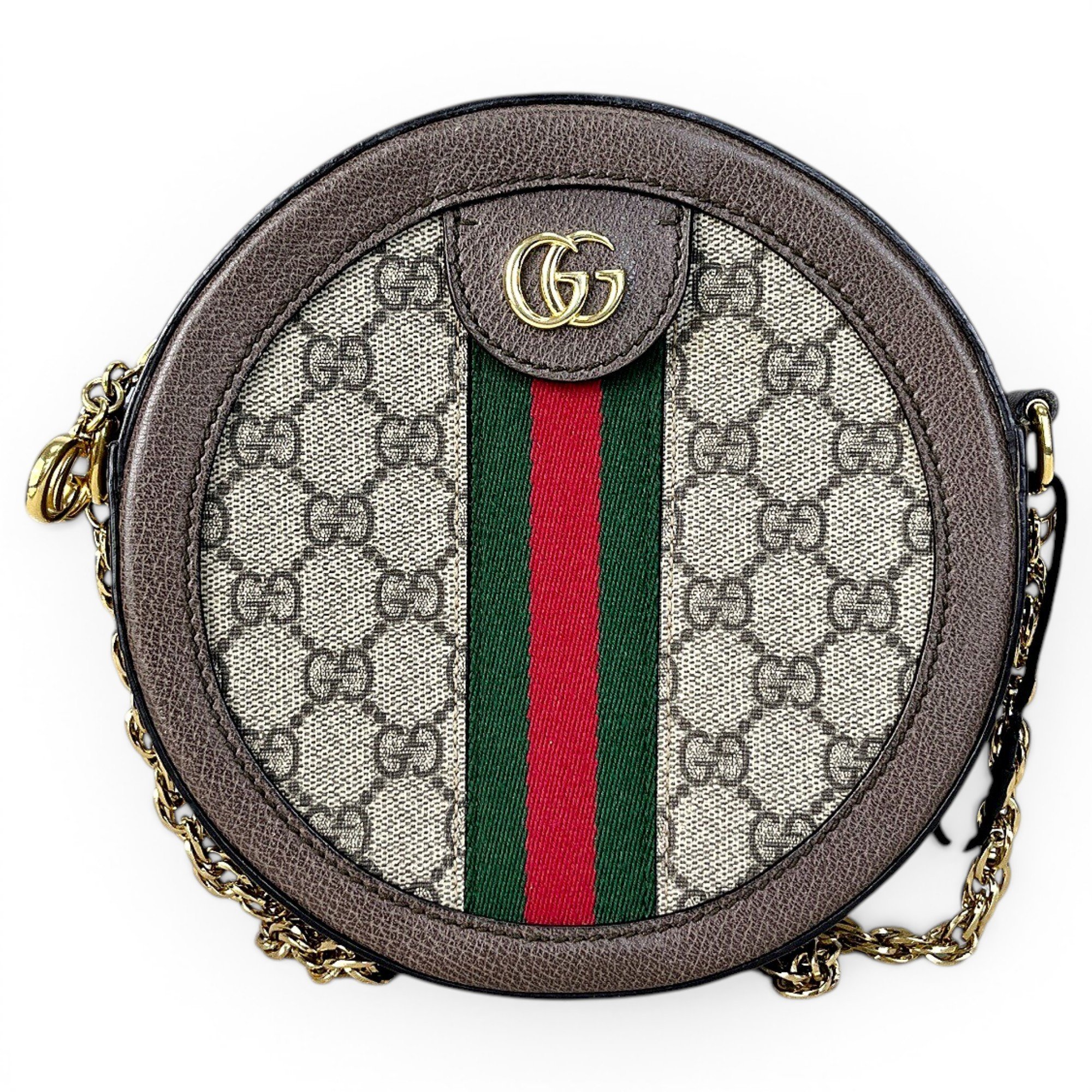 Ophidia Round cloth crossbody bag