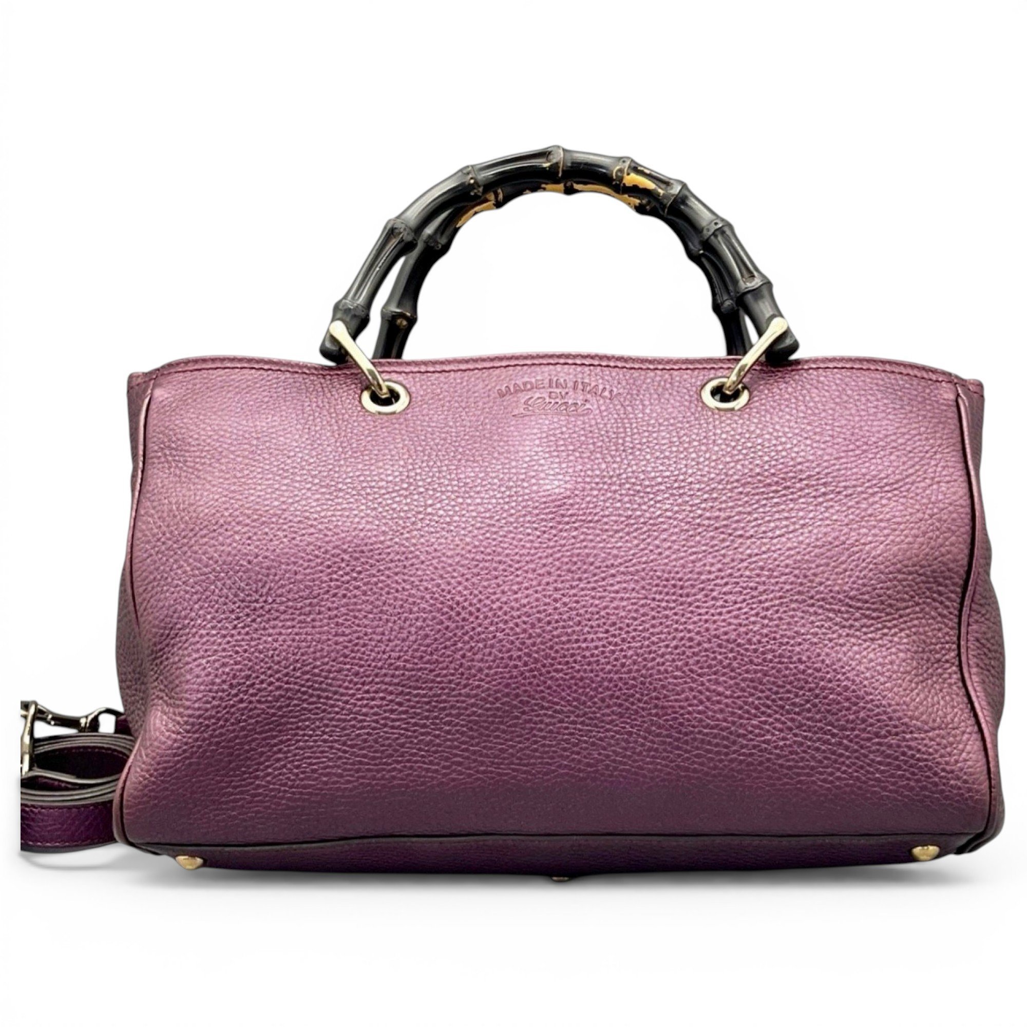Bamboo Shopper leather handbag