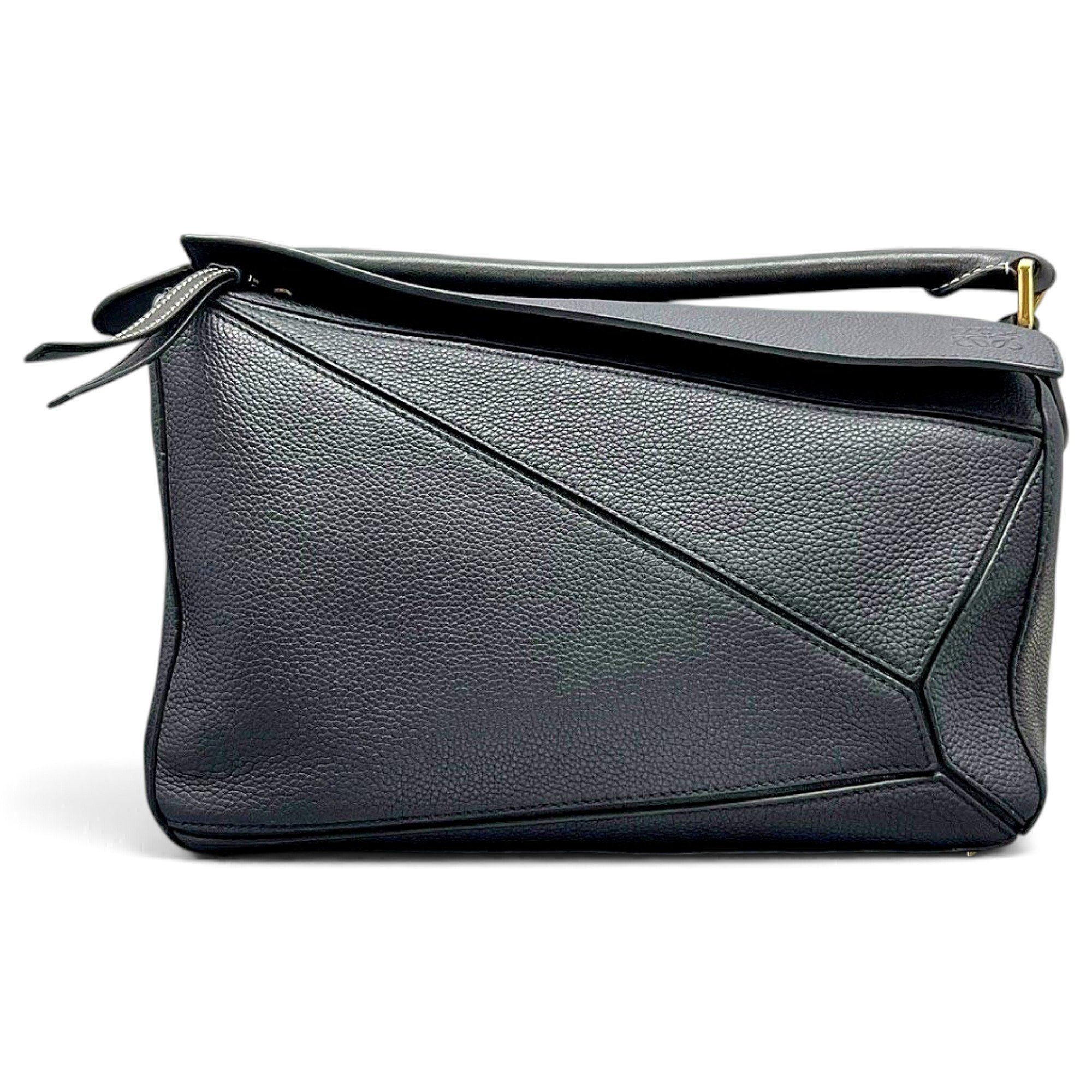 Puzzle leather handbag