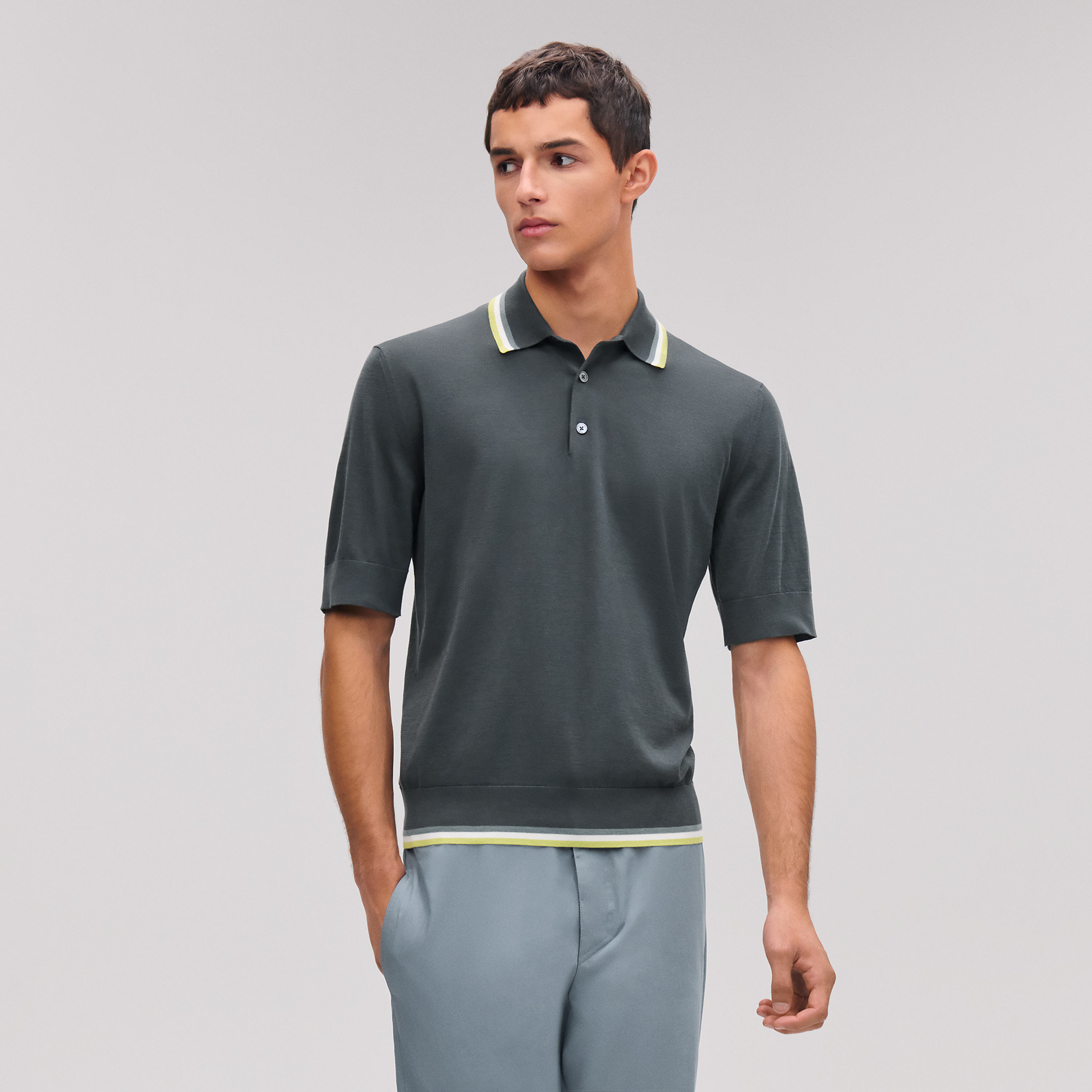 "Rayures & twist" polo shirt