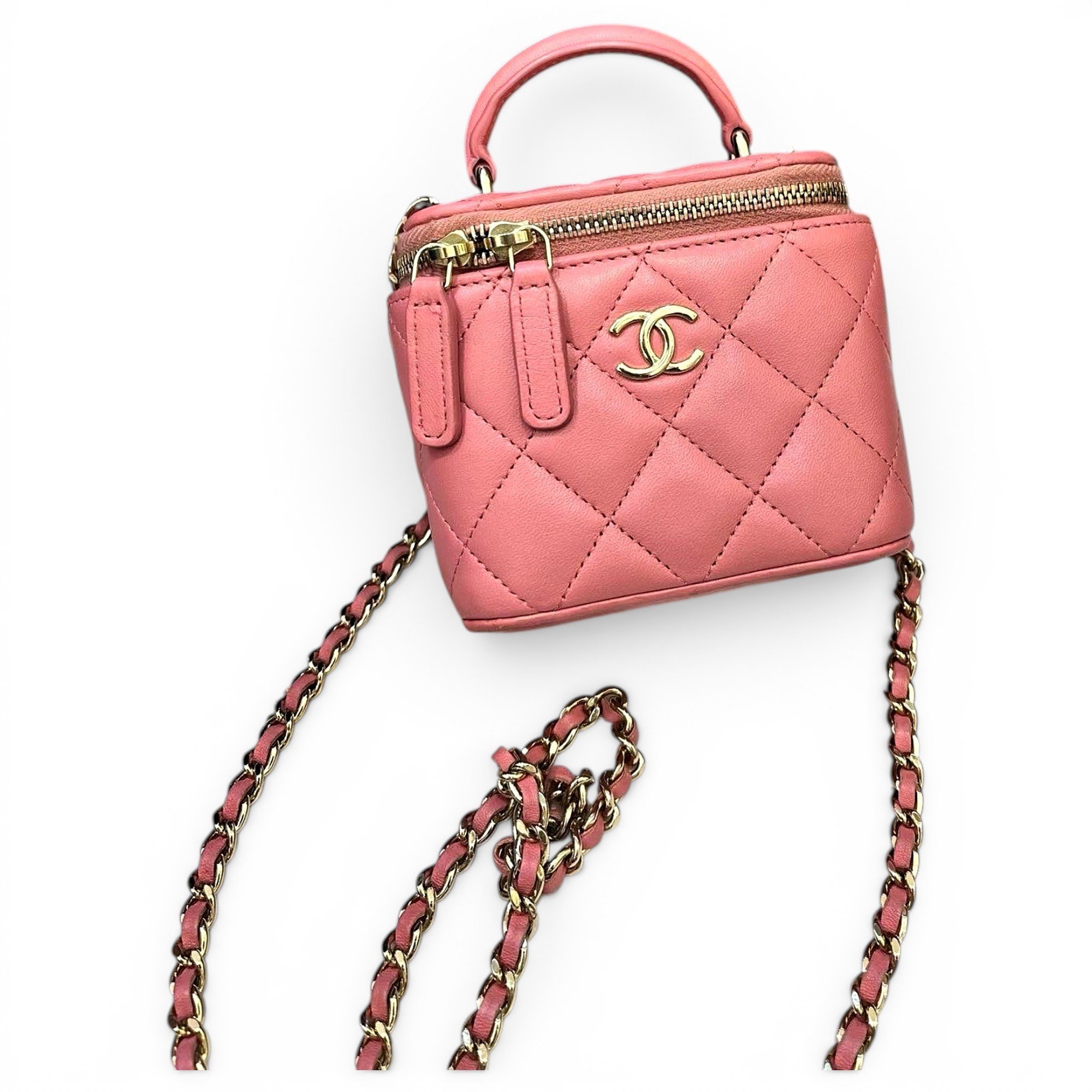 Trendy CC Vanity leather handbag