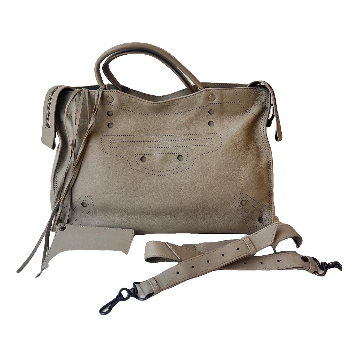 Blackout leather handbag