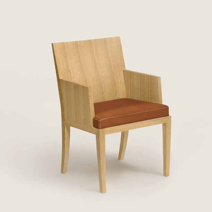 Reeditions J.-M. Frank par Hermès chair with armrests