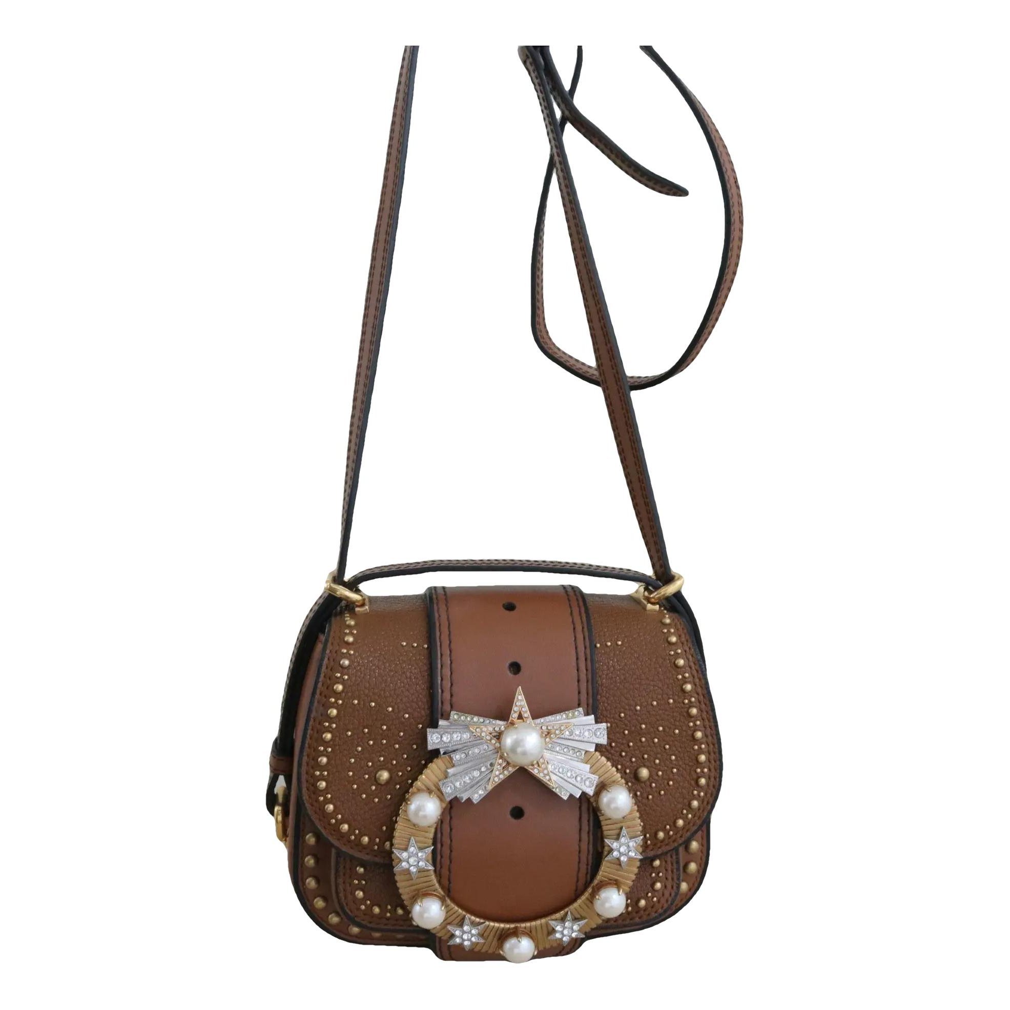 Miu Lady leather crossbody bag